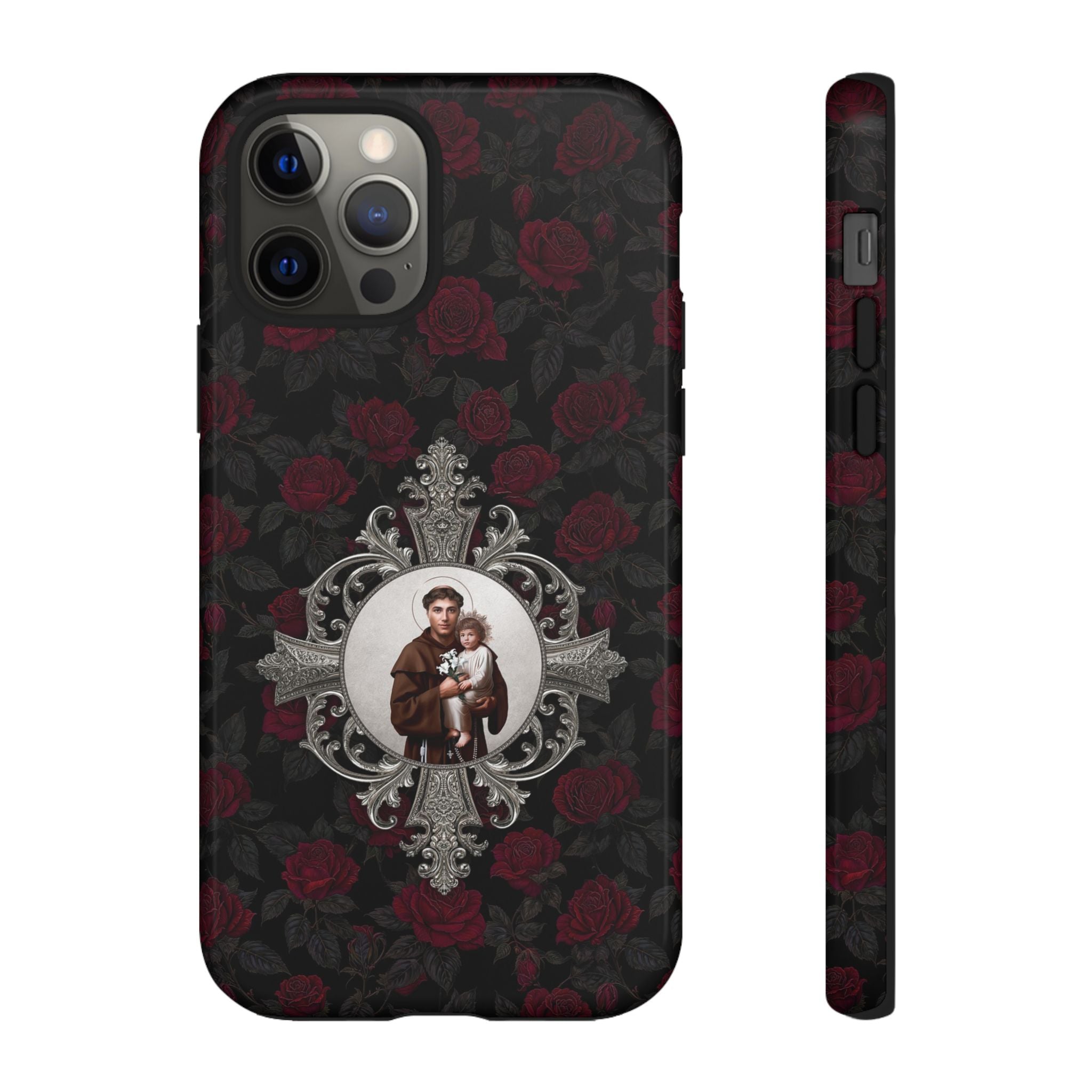 St. Anthony of Padua Hard Phone Case (Roses) - VENXARA®