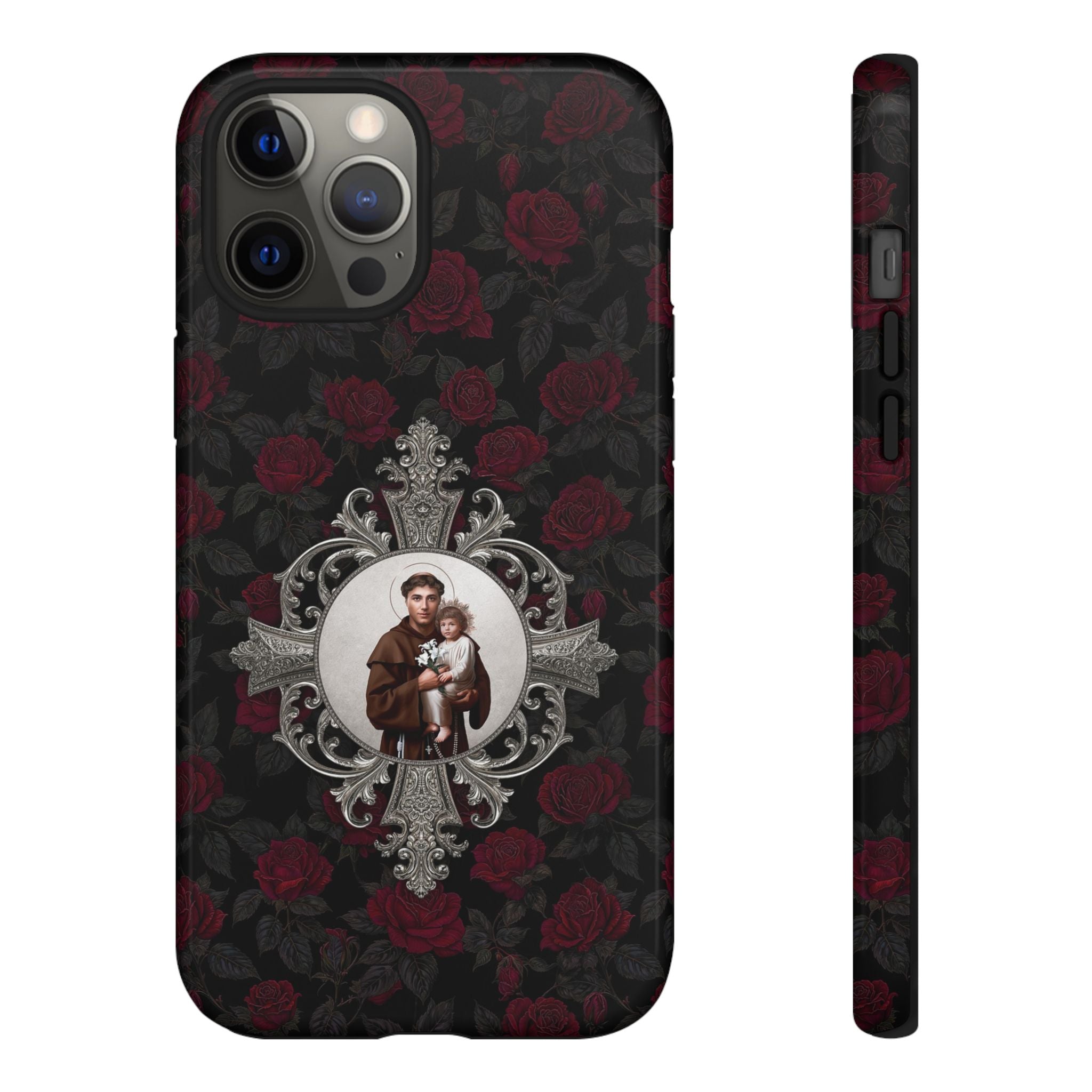 St. Anthony of Padua Hard Phone Case (Roses) - VENXARA®