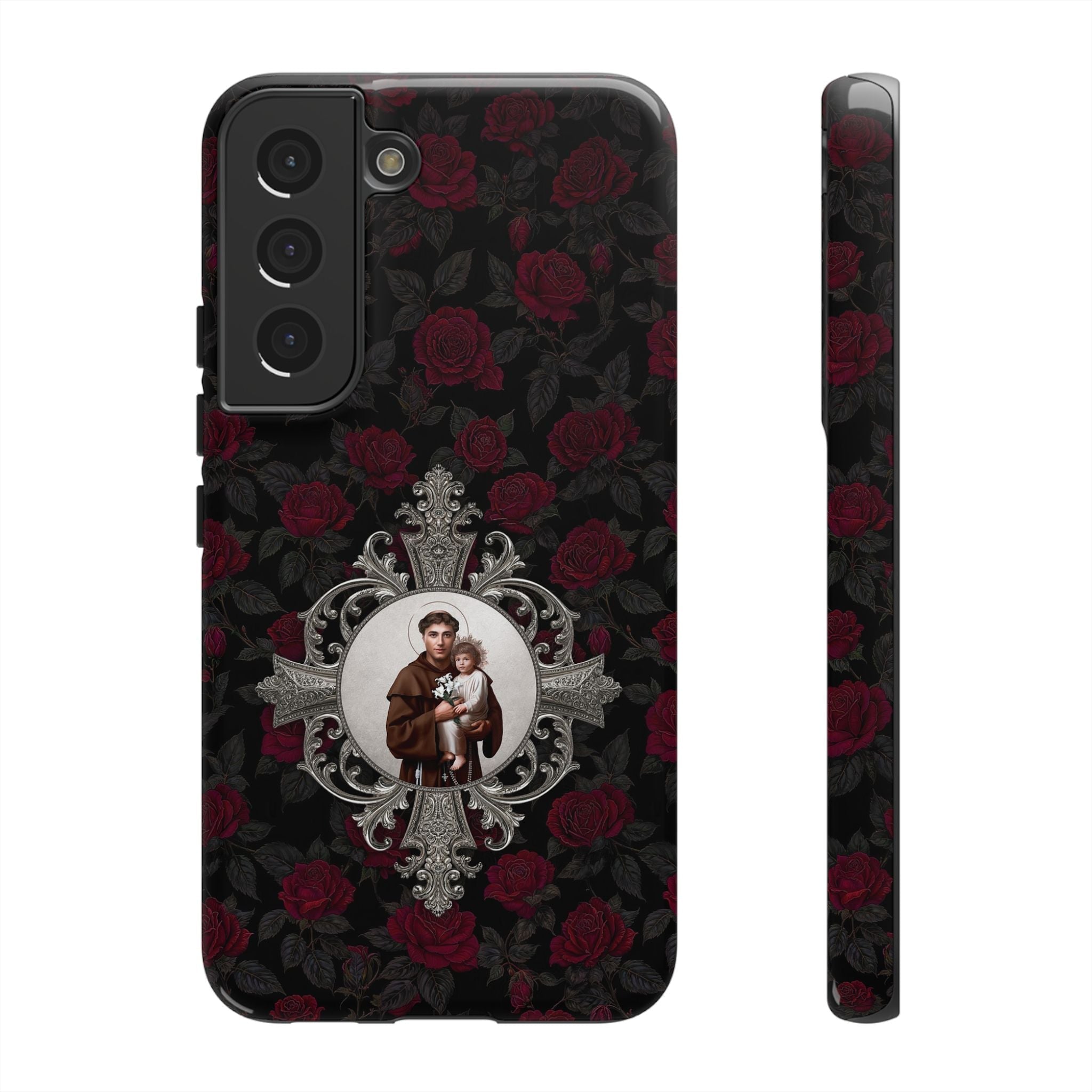 St. Anthony of Padua Hard Phone Case (Roses) - VENXARA®