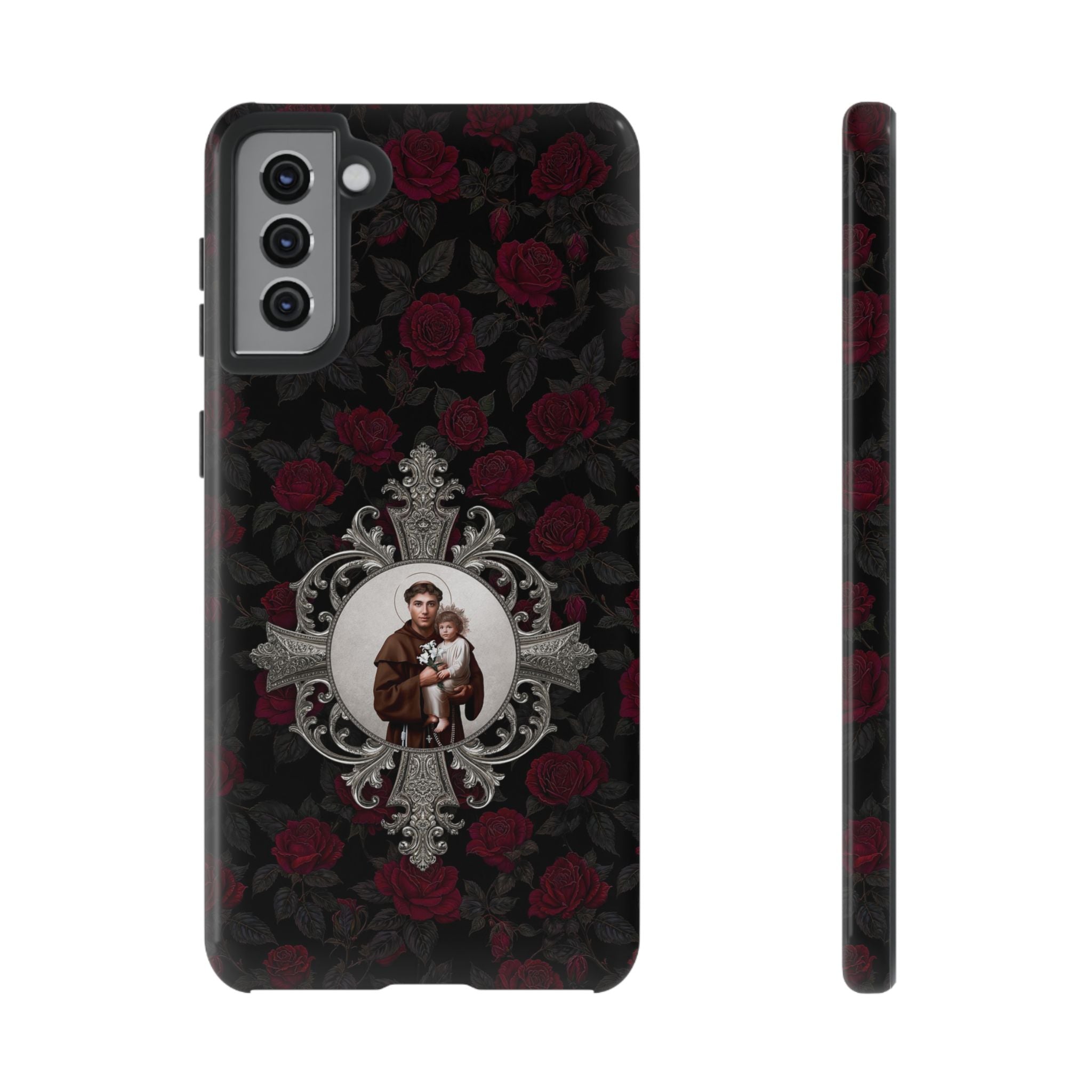 St. Anthony of Padua Hard Phone Case (Roses) - VENXARA®