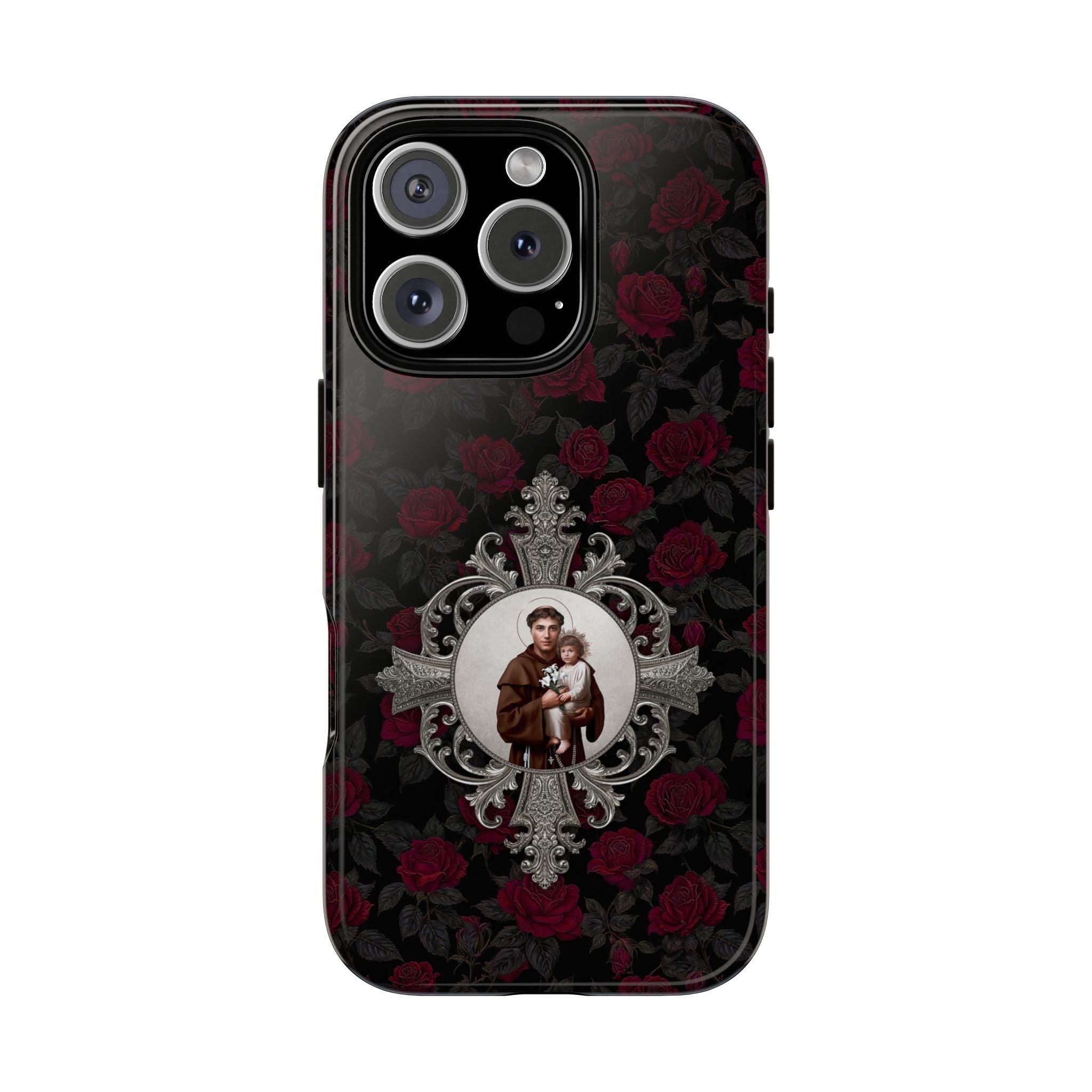 St. Anthony of Padua Hard Phone Case (Roses) - VENXARA®