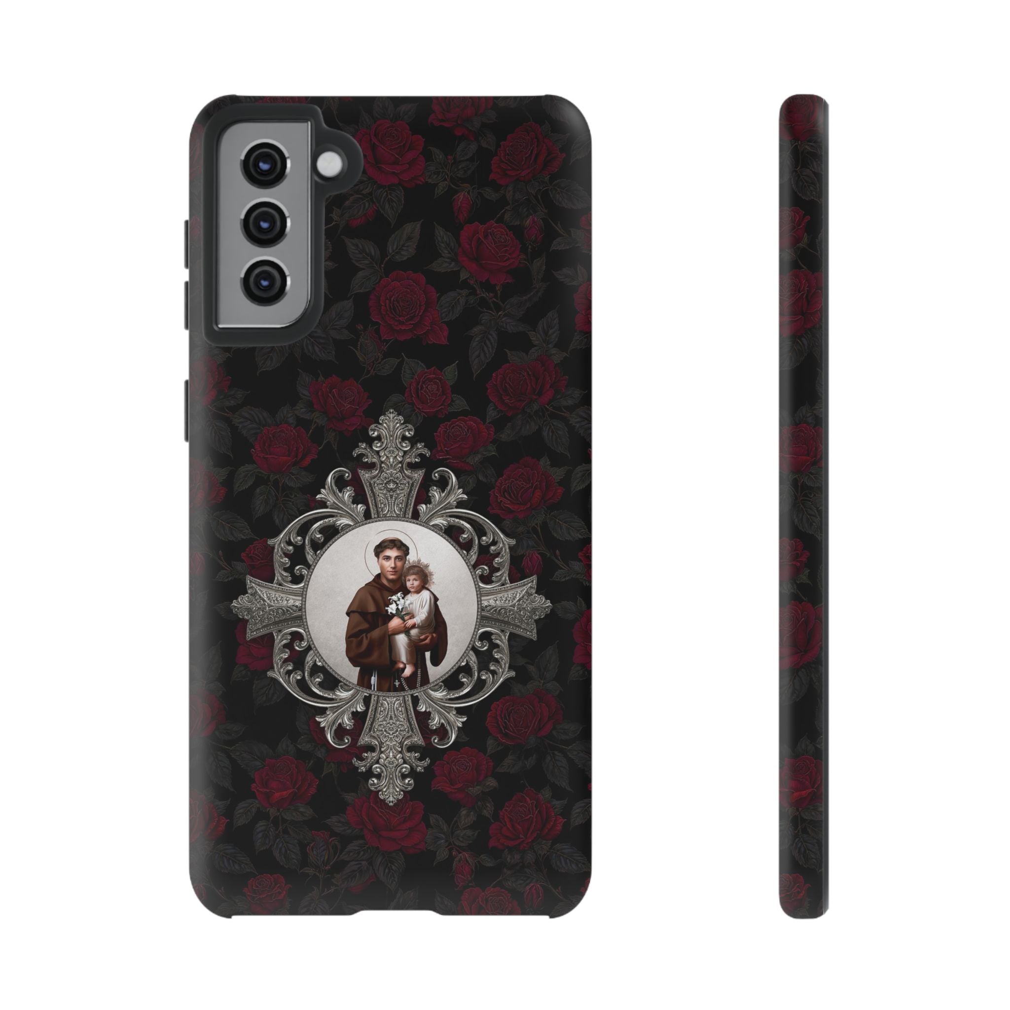 St. Anthony of Padua Hard Phone Case (Roses) - VENXARA®