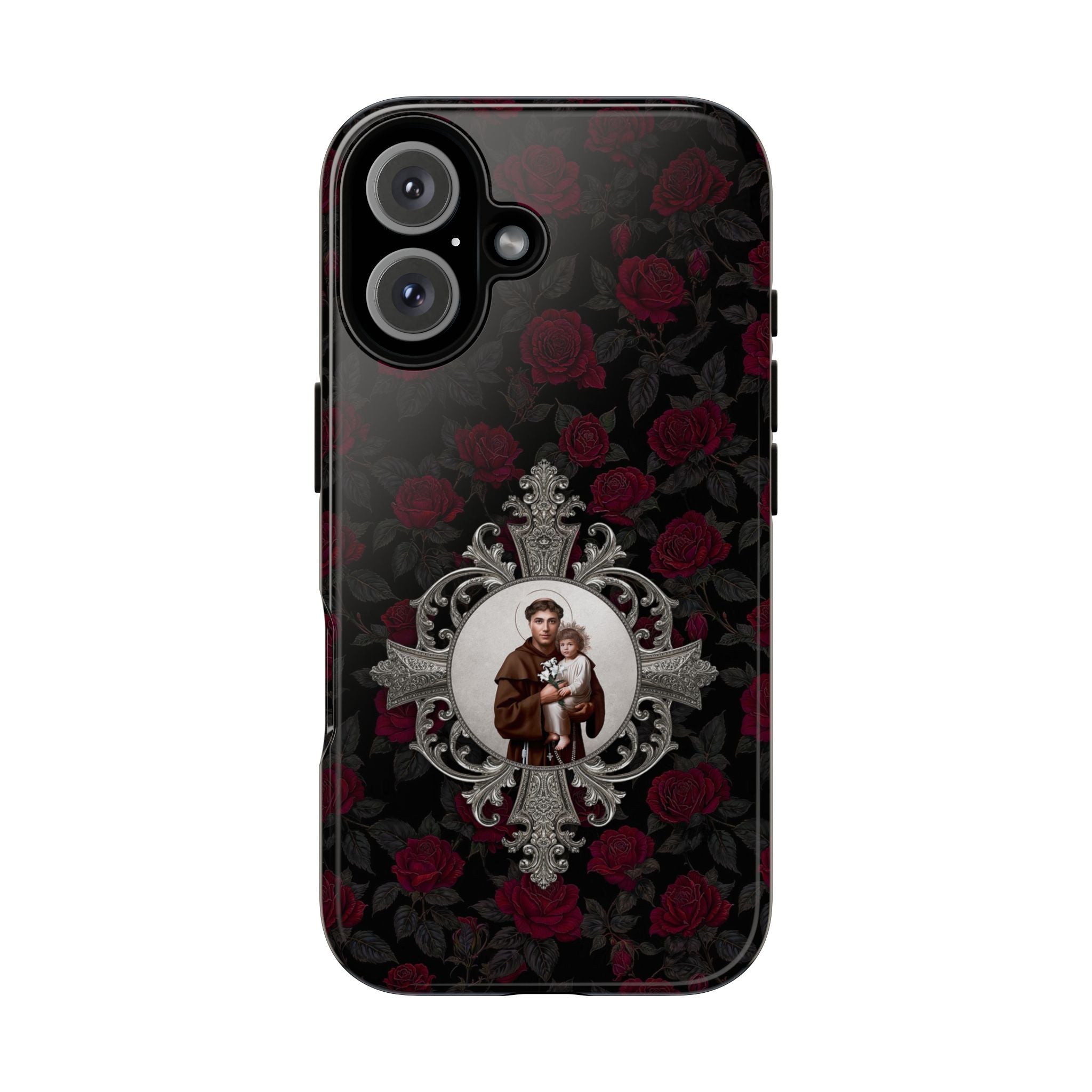 St. Anthony of Padua Hard Phone Case (Roses) - VENXARA®