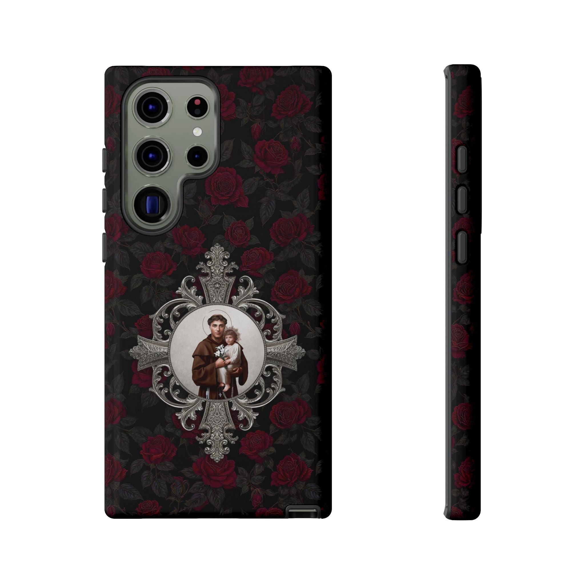 St. Anthony of Padua Hard Phone Case (Roses) - VENXARA®