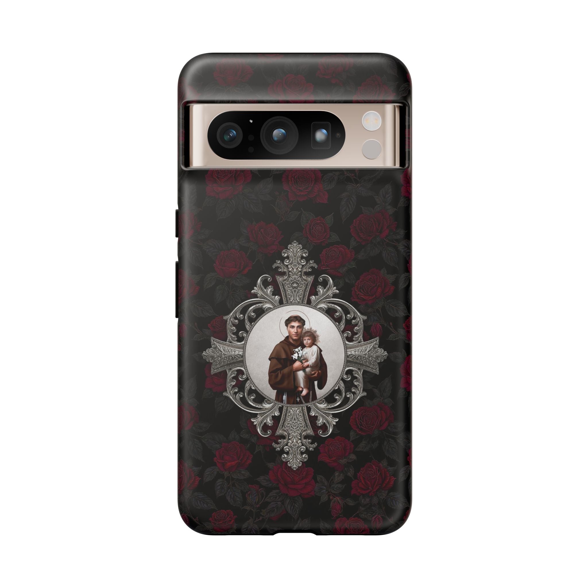 St. Anthony of Padua Hard Phone Case (Roses) - VENXARA®