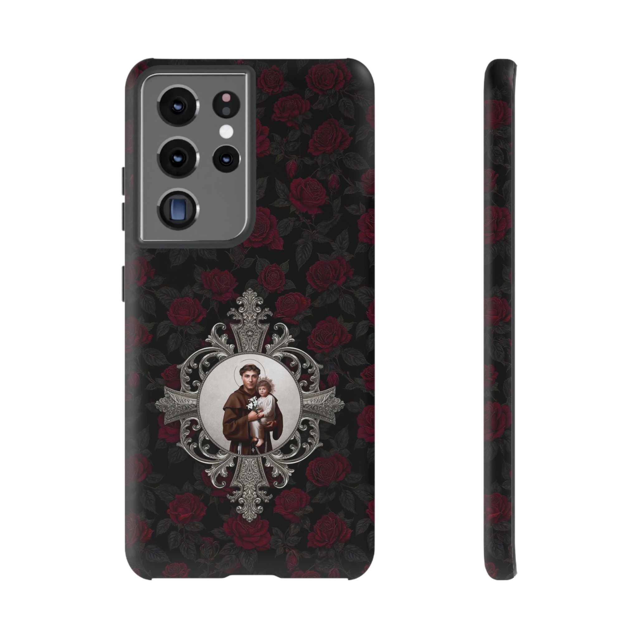 St. Anthony of Padua Hard Phone Case (Roses) - VENXARA®