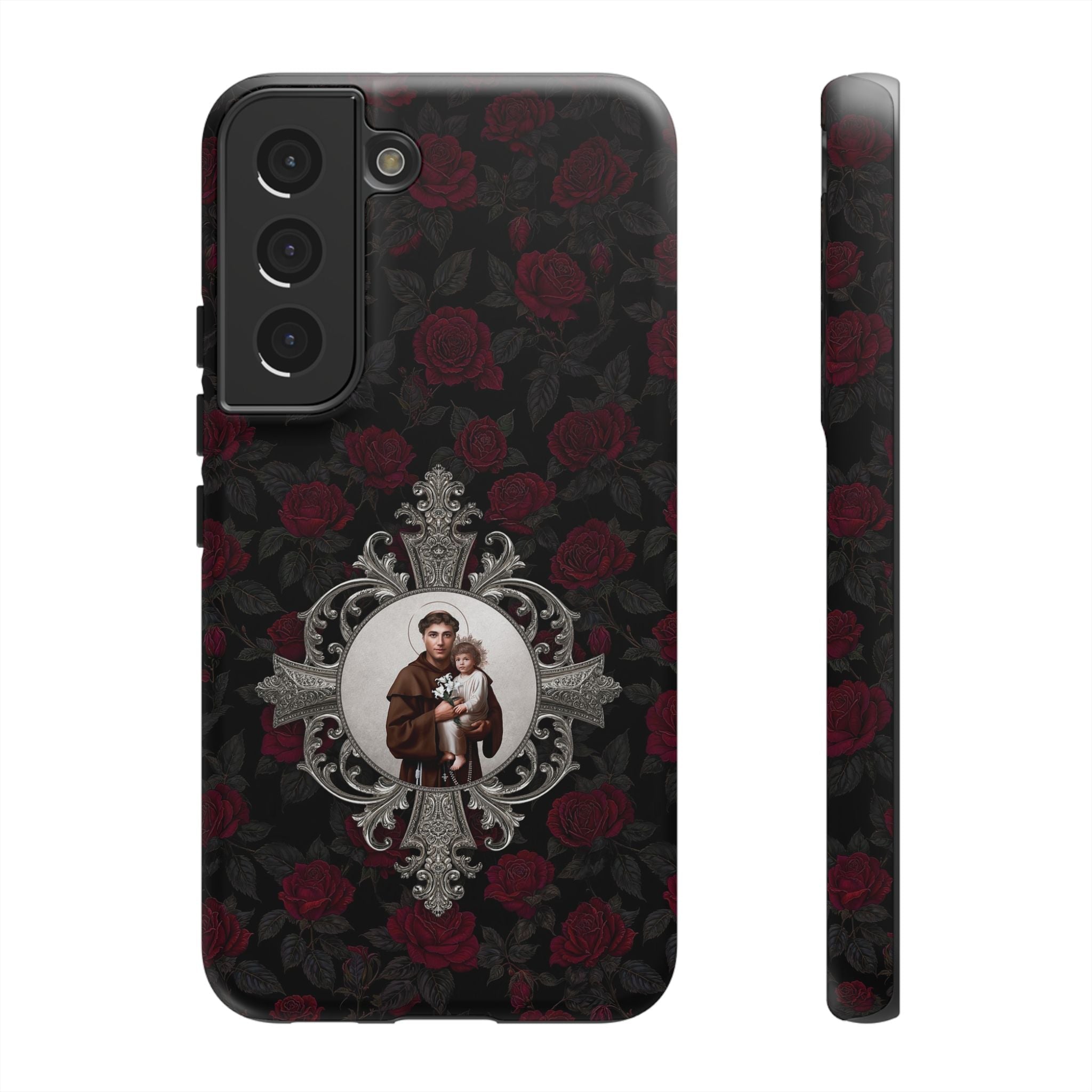 St. Anthony of Padua Hard Phone Case (Roses) - VENXARA®
