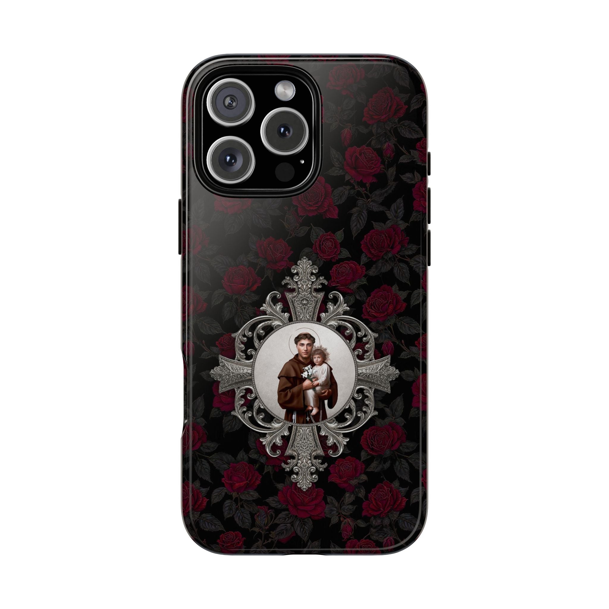 St. Anthony of Padua Hard Phone Case (Roses) - VENXARA®