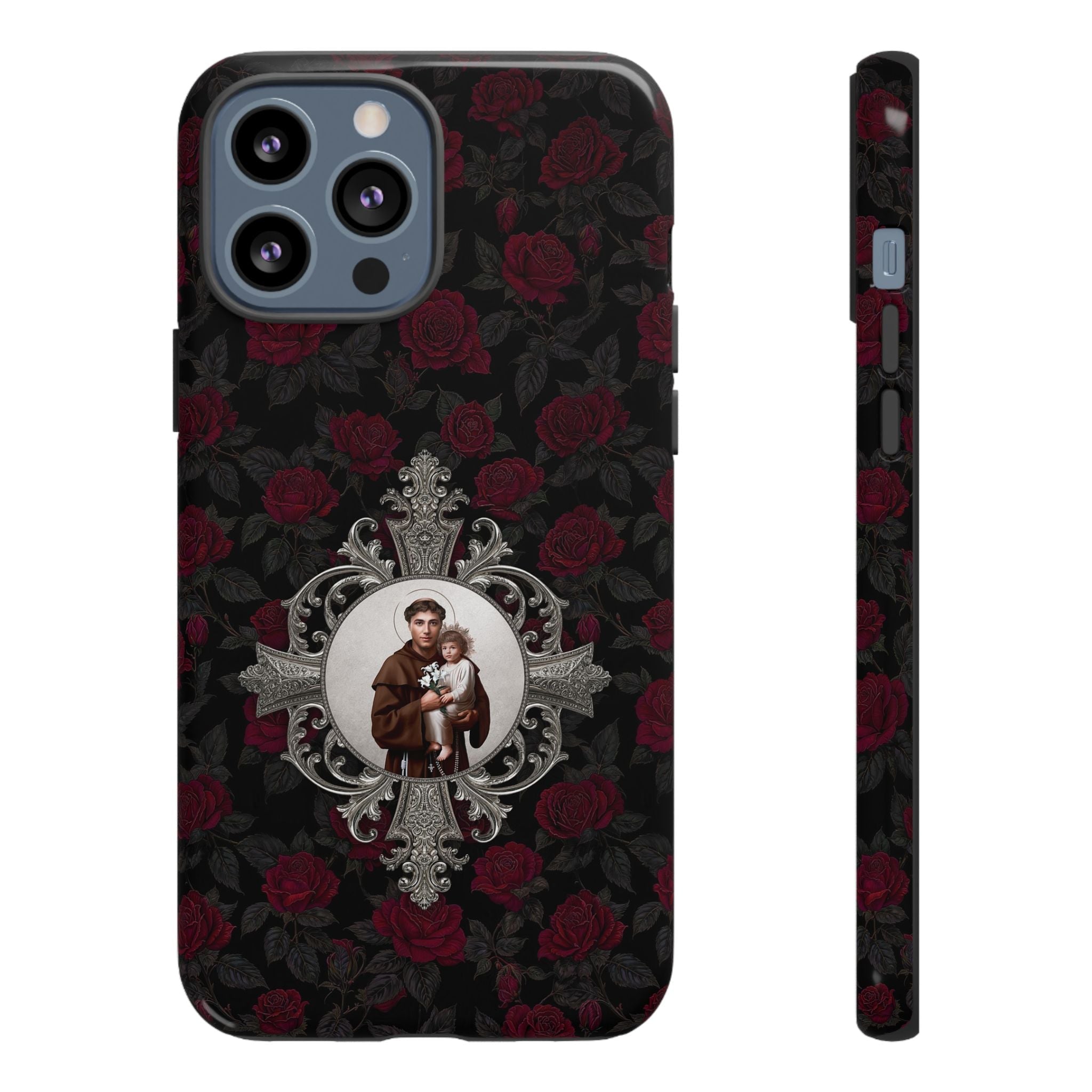 St. Anthony of Padua Hard Phone Case (Roses) - VENXARA®