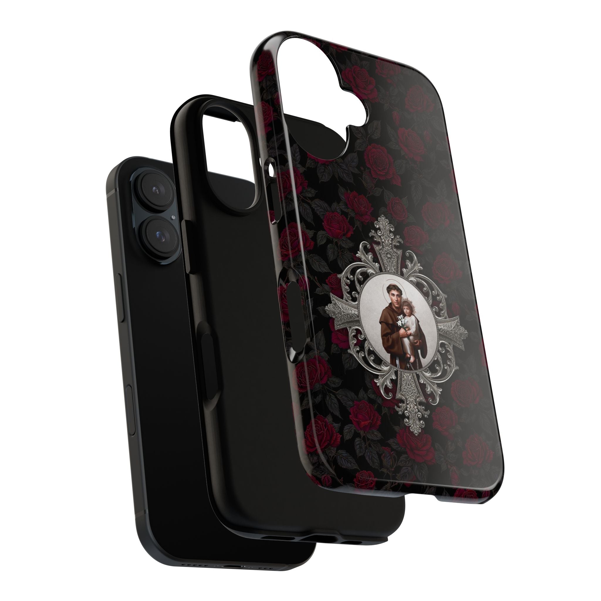 St. Anthony of Padua Hard Phone Case (Roses) - VENXARA®