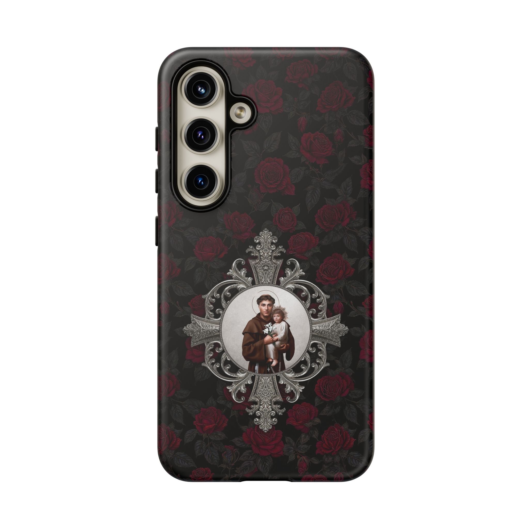 St. Anthony of Padua Hard Phone Case (Roses) - VENXARA®