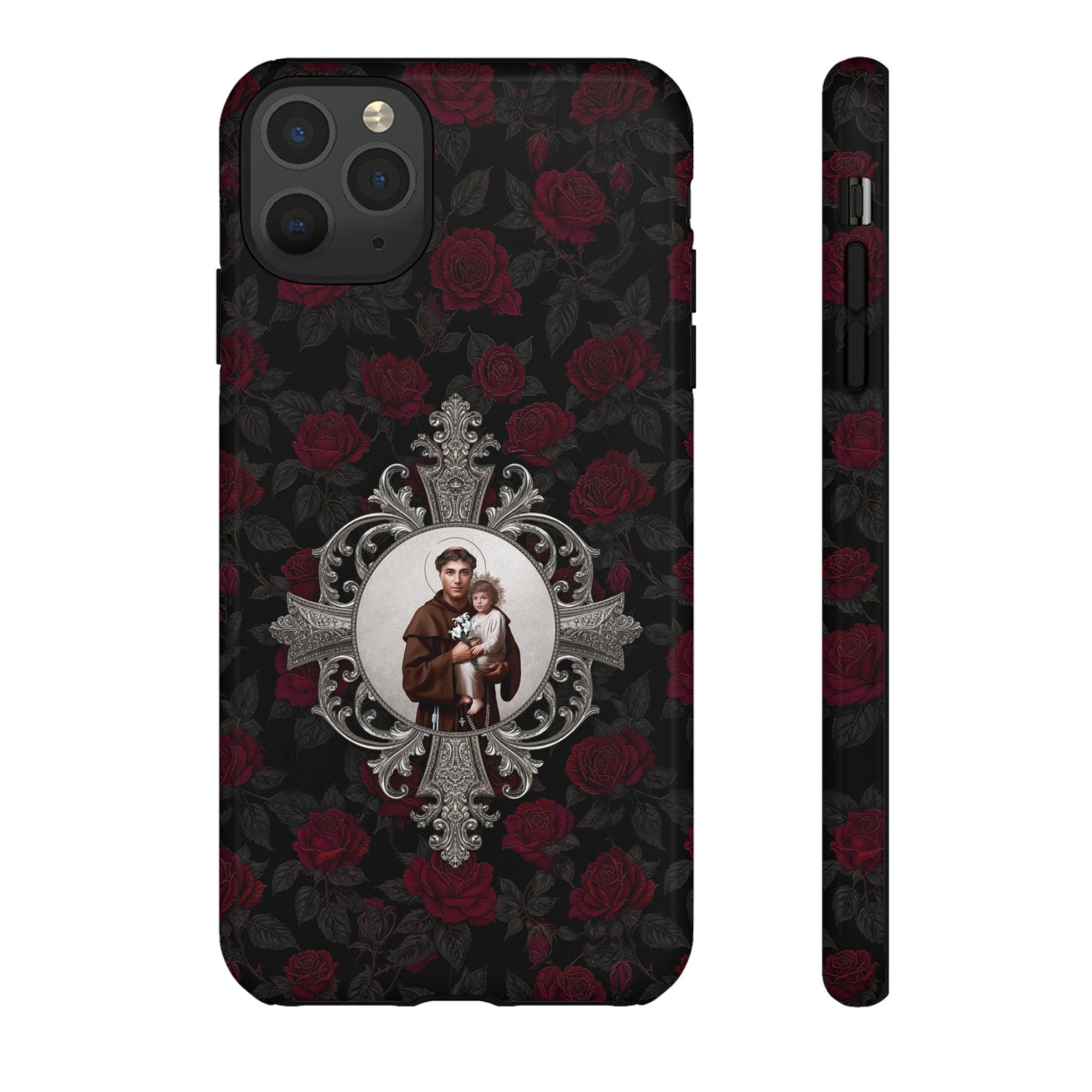 St. Anthony of Padua Hard Phone Case (Roses) - VENXARA®