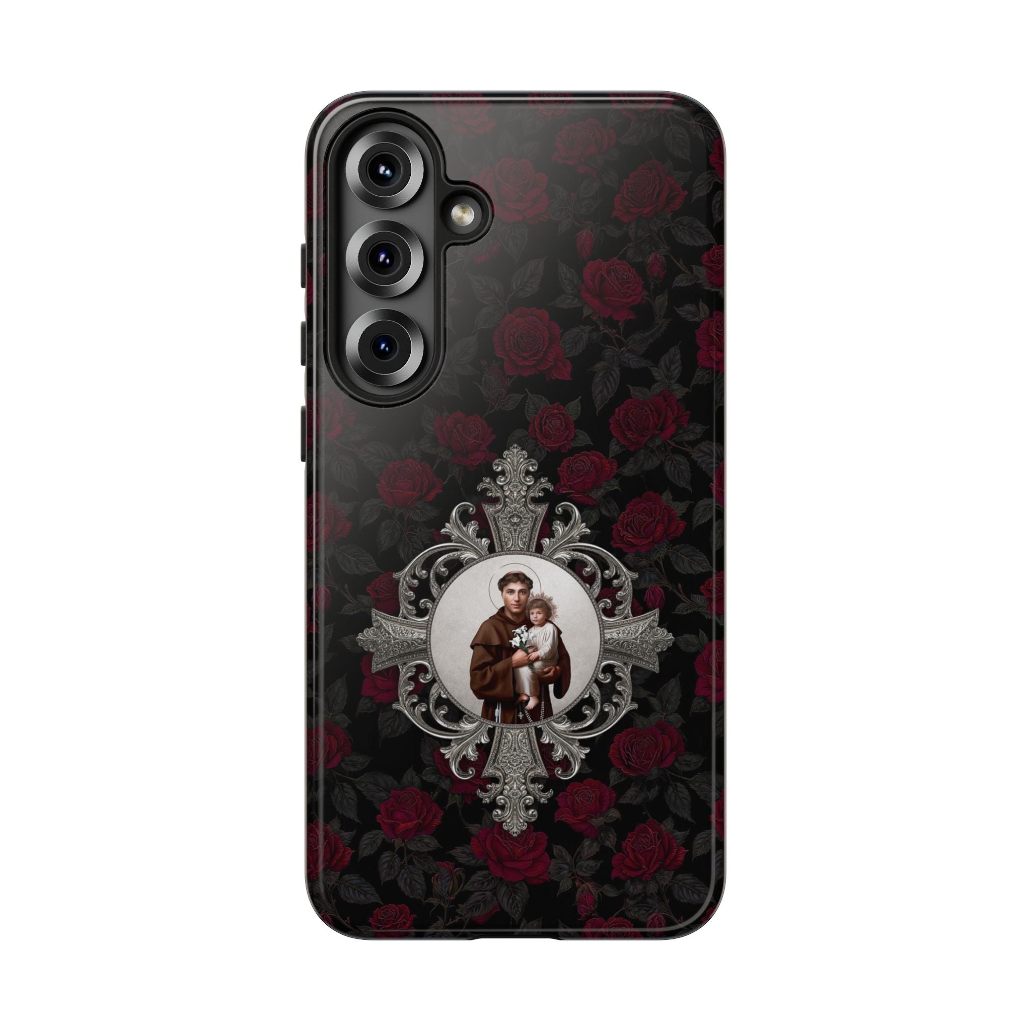 St. Anthony of Padua Hard Phone Case (Roses) - VENXARA®