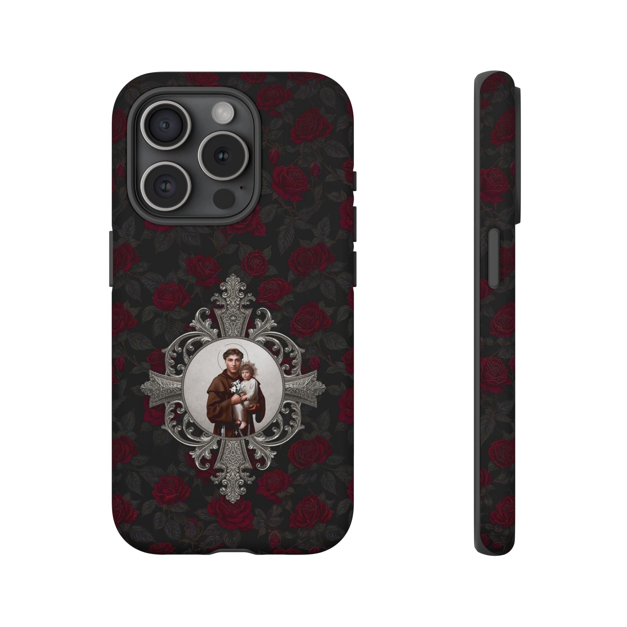 St. Anthony of Padua Hard Phone Case (Roses) - VENXARA®