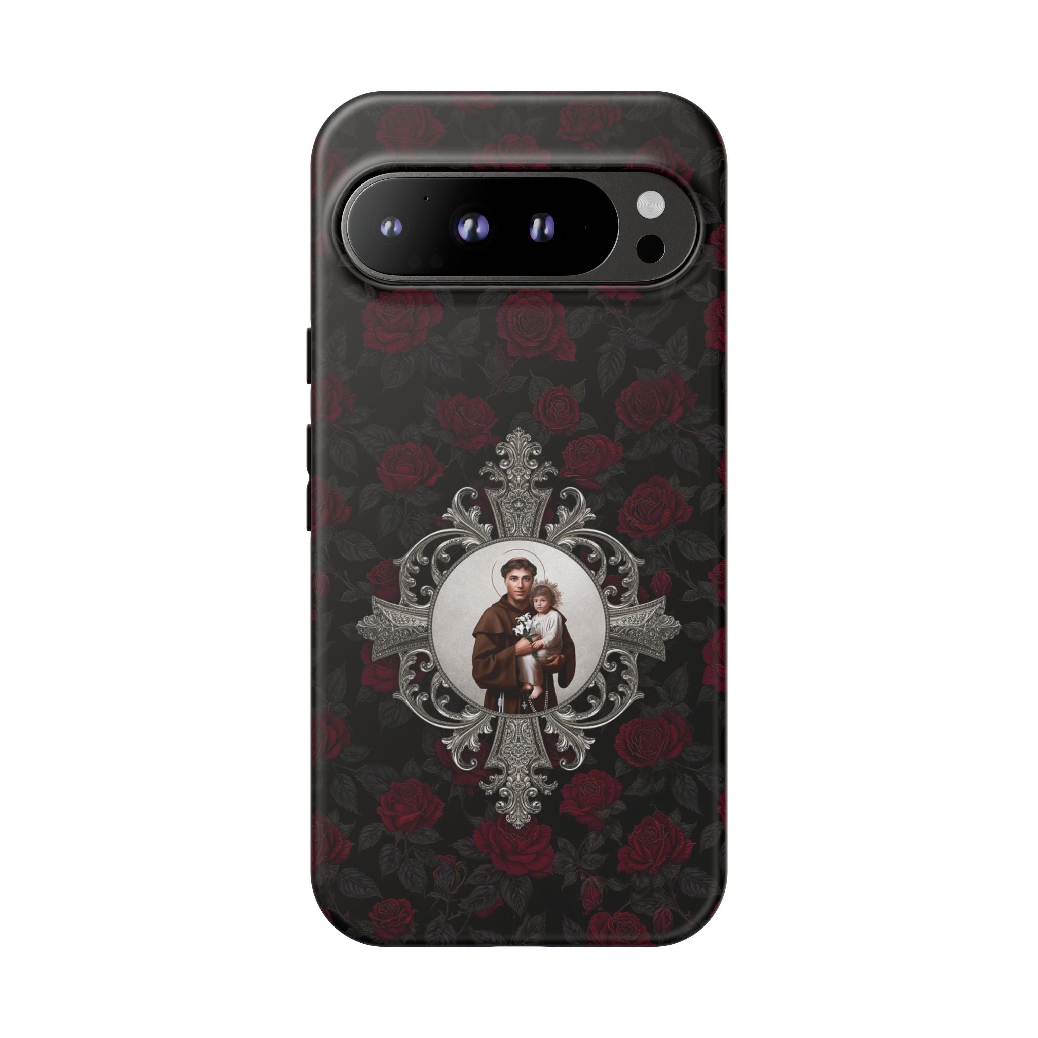 St. Anthony of Padua Hard Phone Case (Roses) - VENXARA®