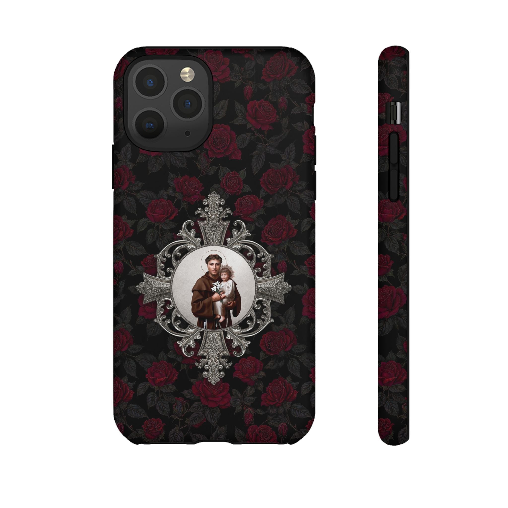 St. Anthony of Padua Hard Phone Case (Roses) - VENXARA®
