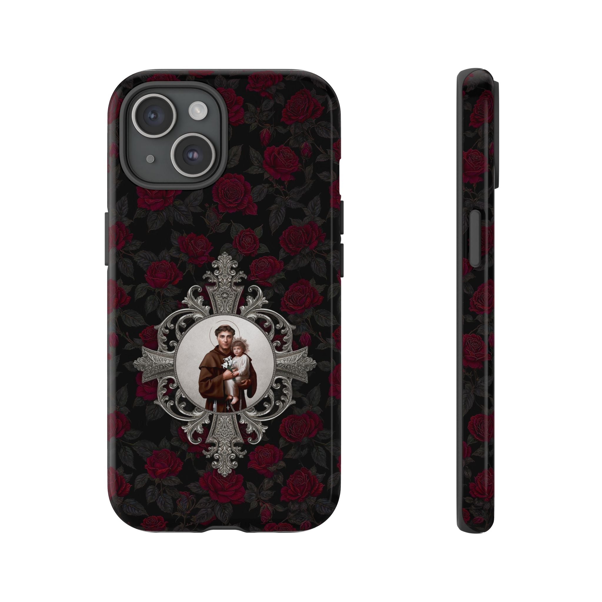St. Anthony of Padua Hard Phone Case (Roses) - VENXARA®