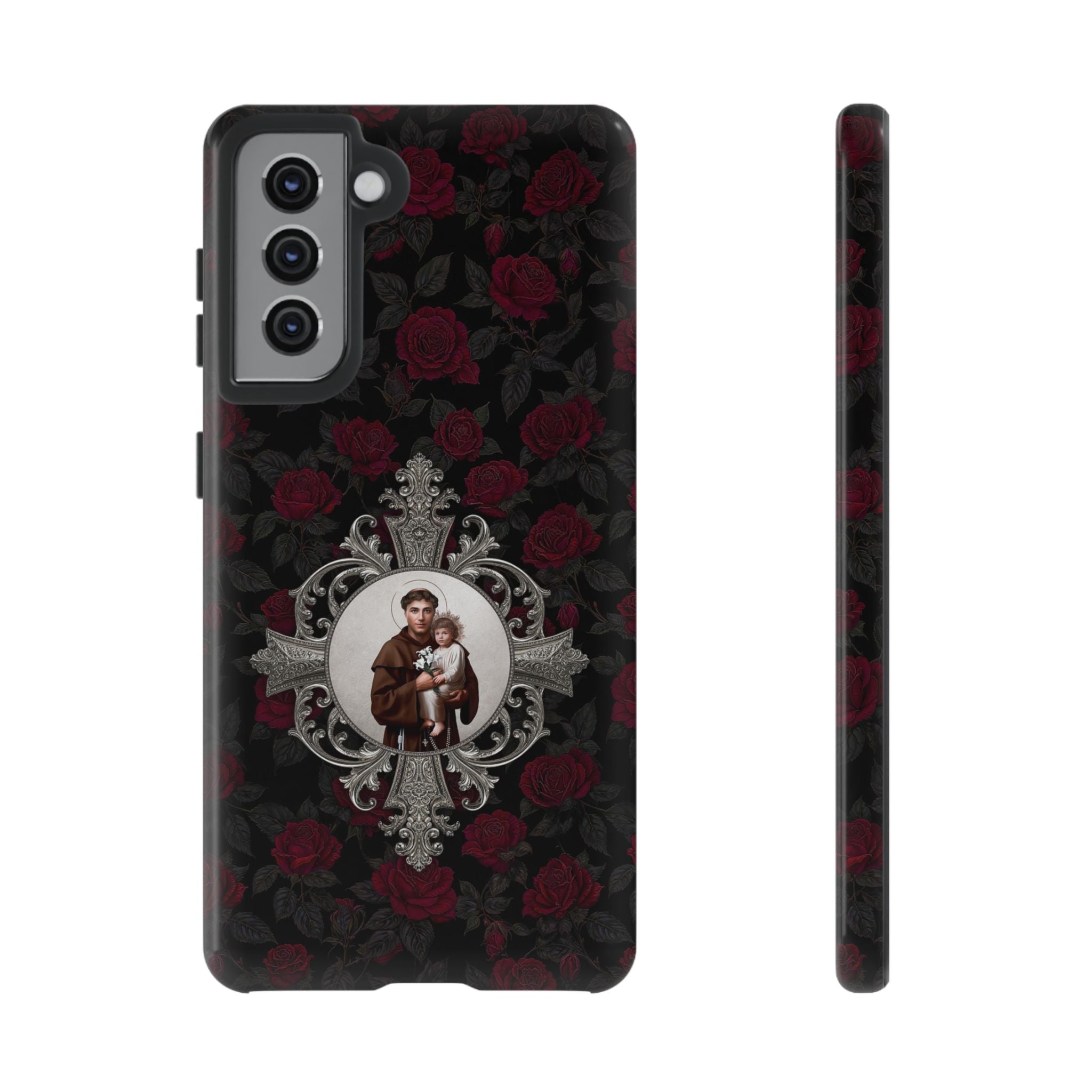 St. Anthony of Padua Hard Phone Case (Roses) - VENXARA®