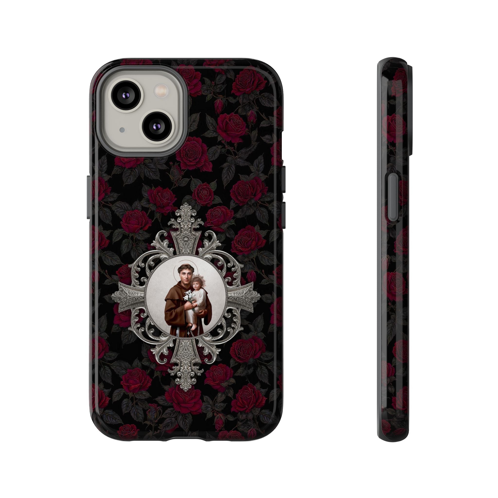 St. Anthony of Padua Hard Phone Case (Roses) - VENXARA®