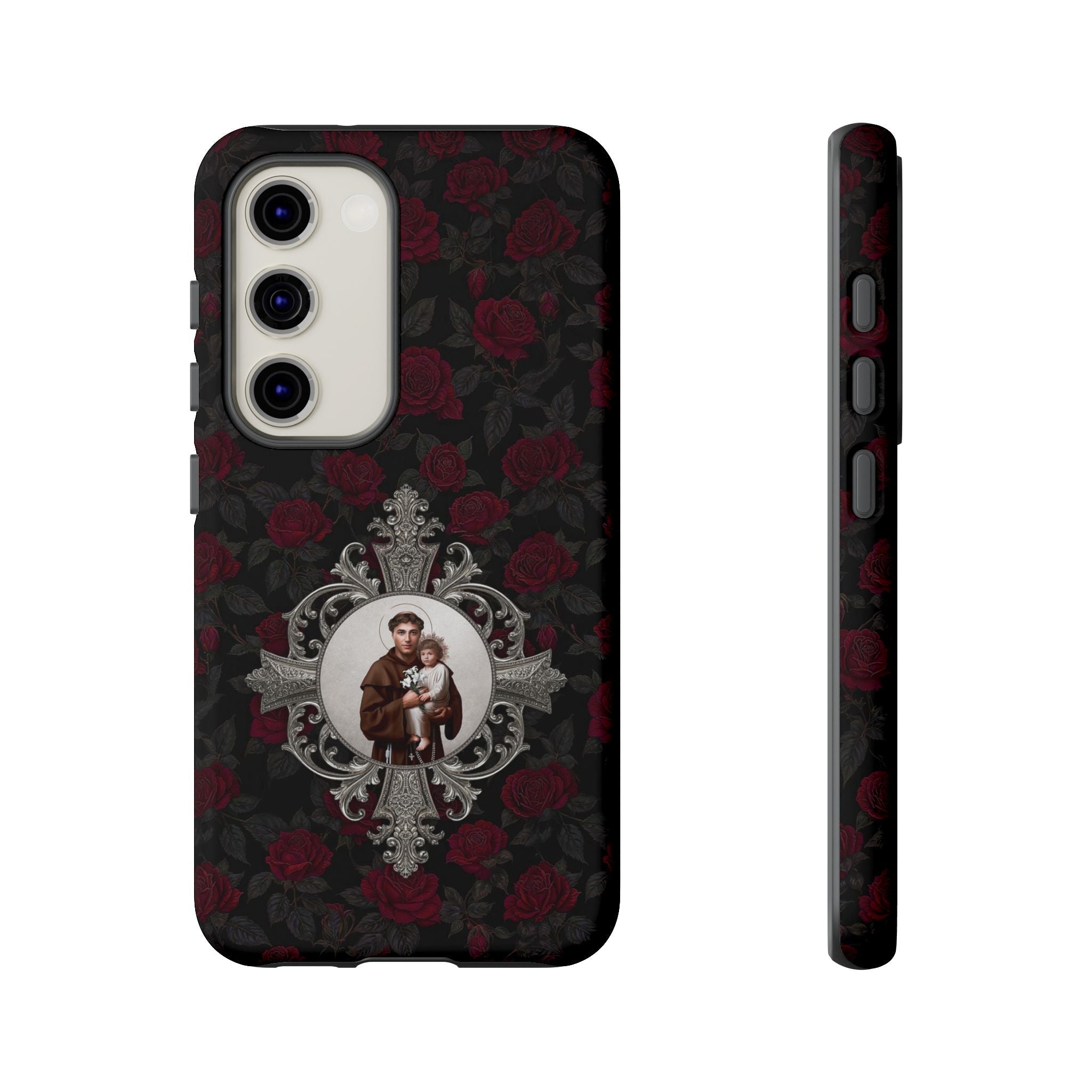St. Anthony of Padua Hard Phone Case (Roses) - VENXARA®