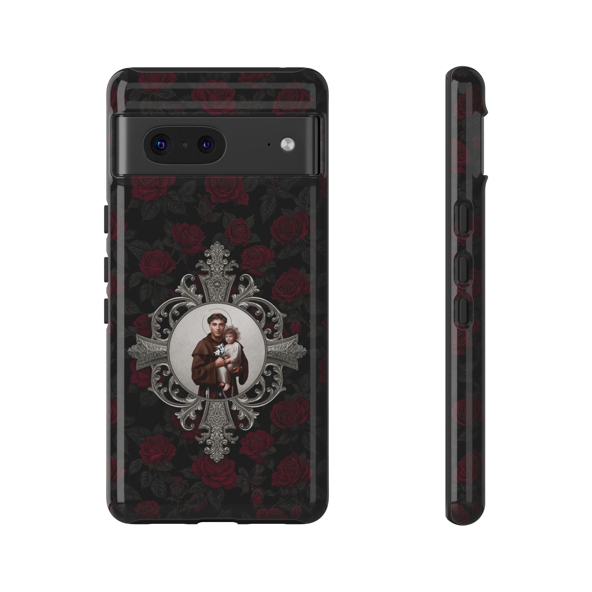 St. Anthony of Padua Hard Phone Case (Roses) - VENXARA®