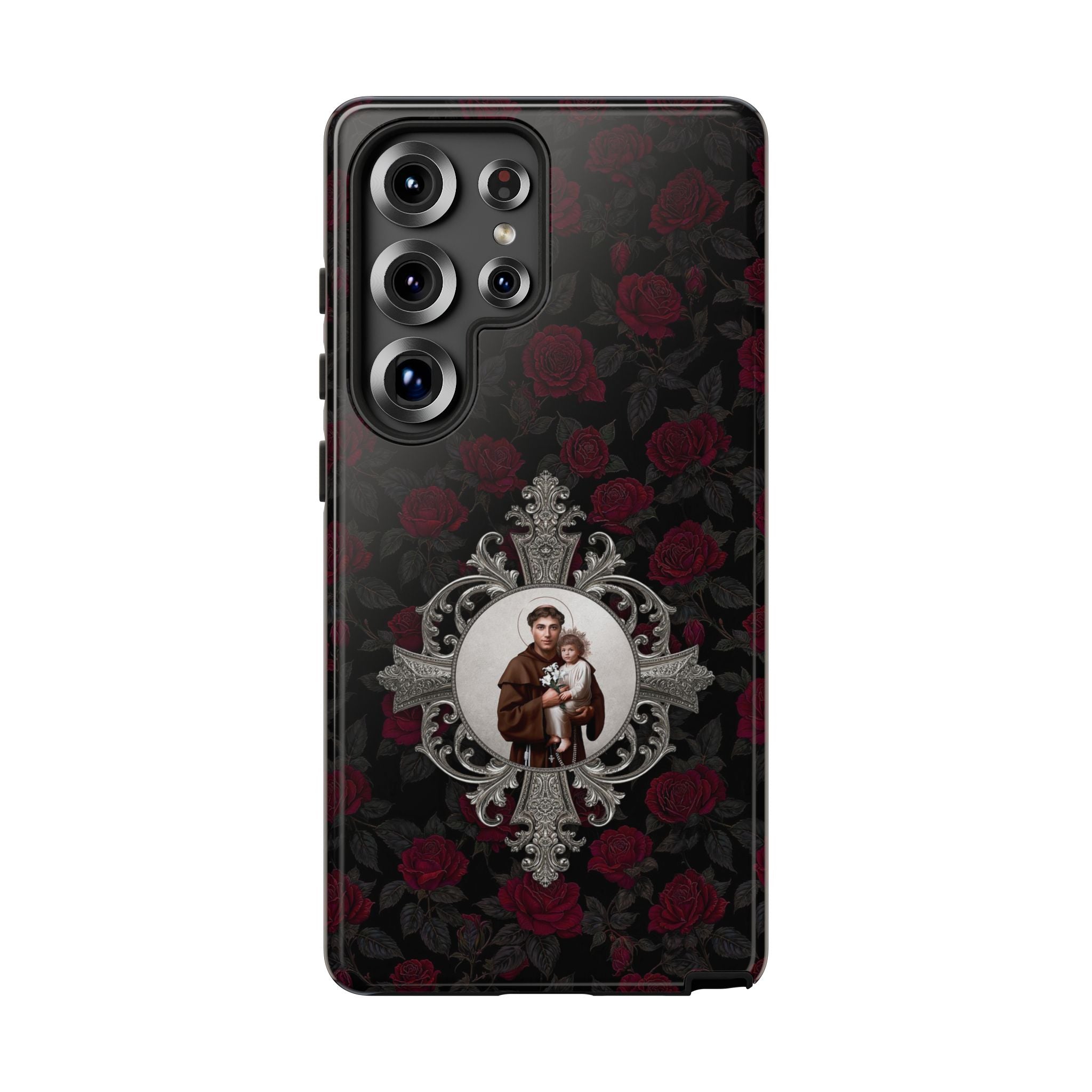 St. Anthony of Padua Hard Phone Case (Roses) - VENXARA®