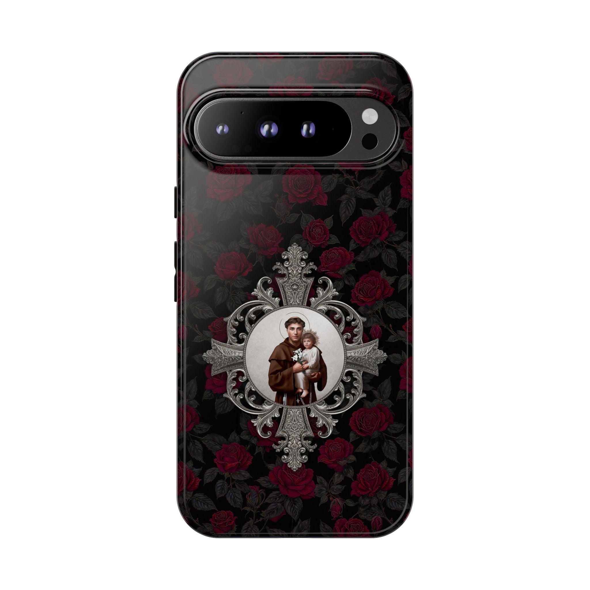 St. Anthony of Padua Hard Phone Case (Roses) - VENXARA®