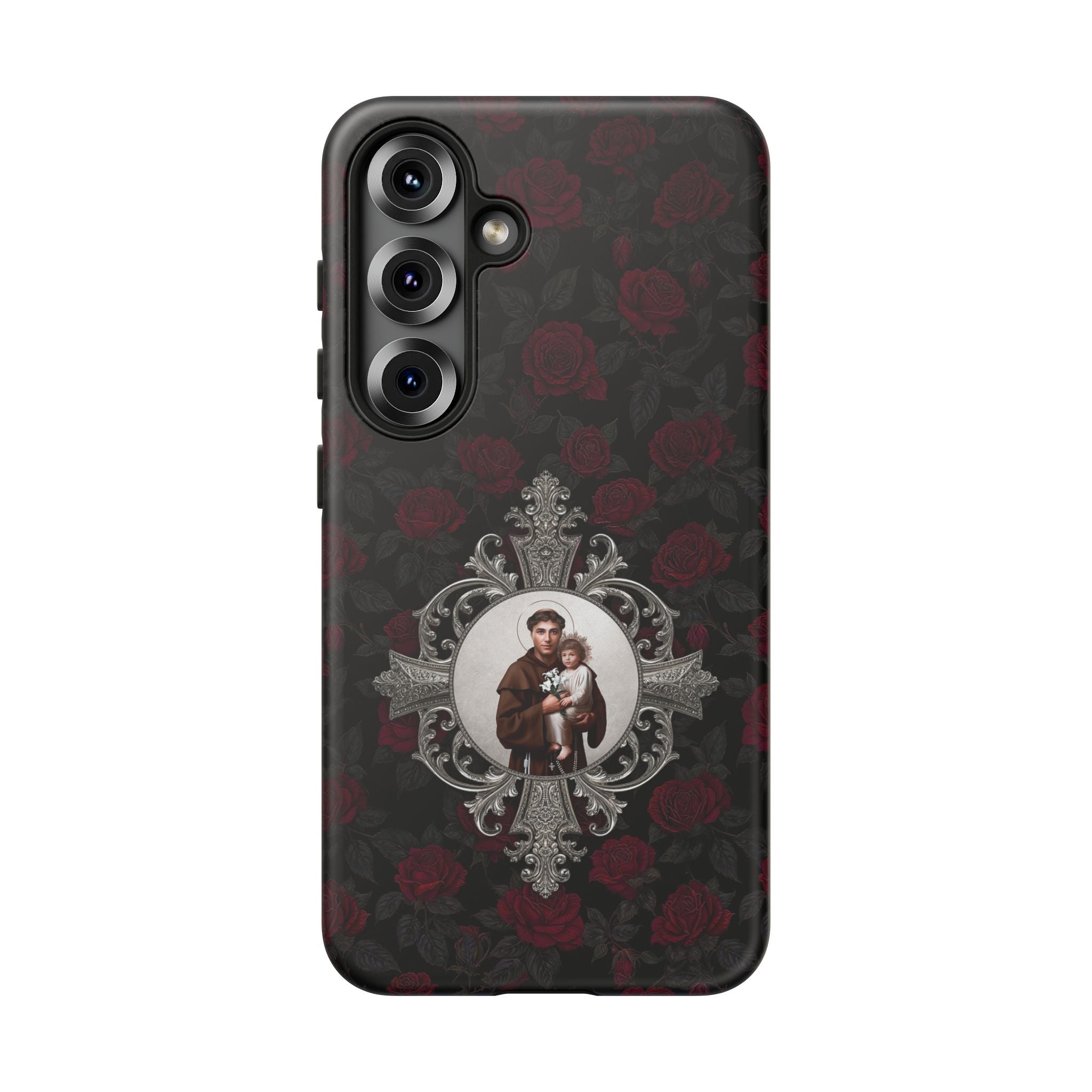St. Anthony of Padua Hard Phone Case (Roses) - VENXARA®