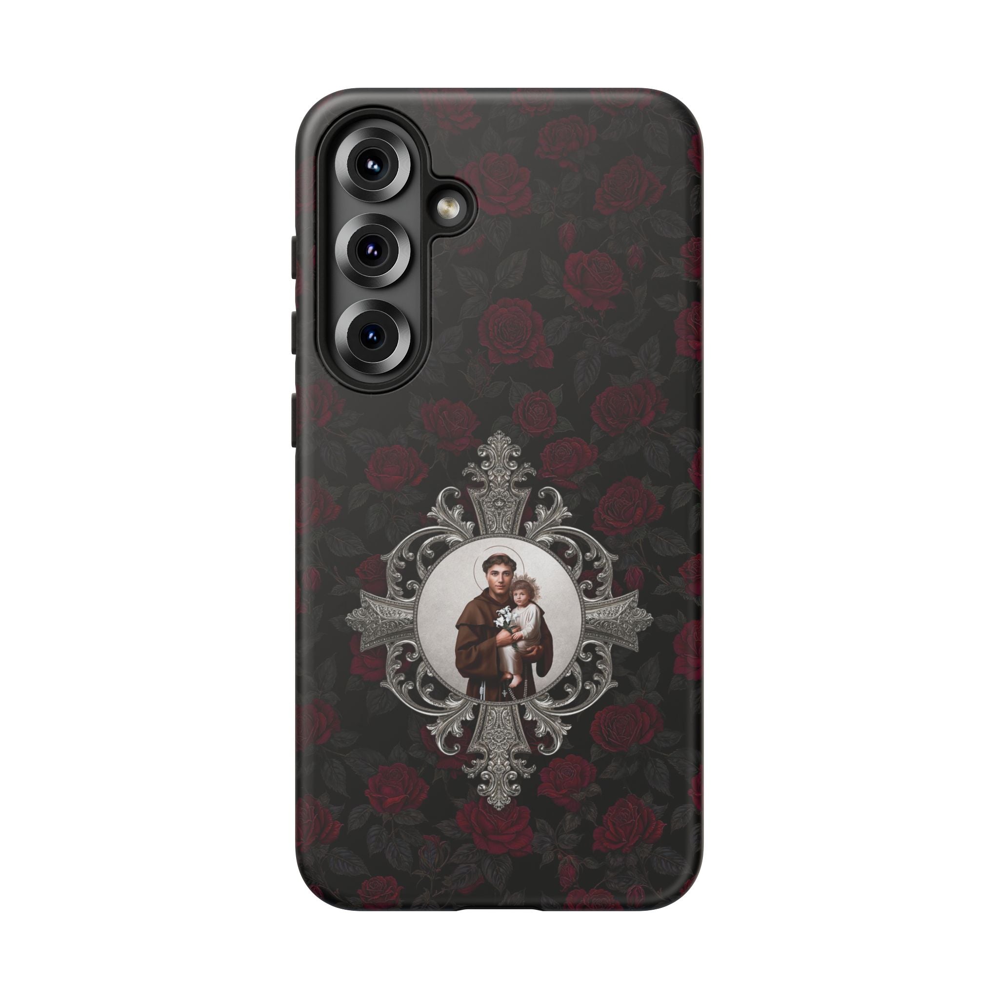 St. Anthony of Padua Hard Phone Case (Roses) - VENXARA®