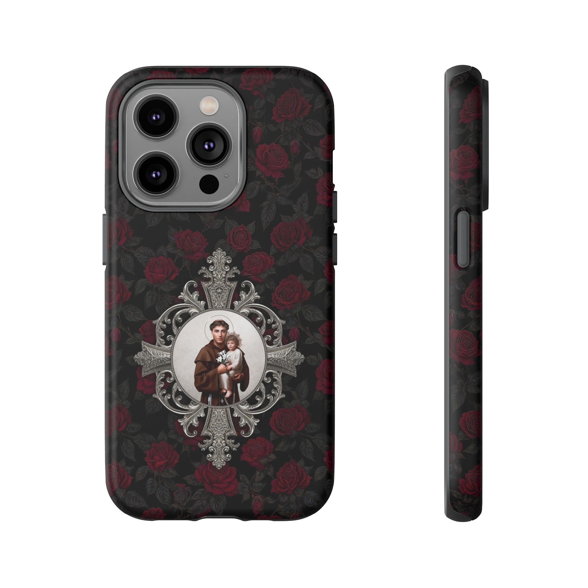 St. Anthony of Padua Hard Phone Case (Roses) - VENXARA®