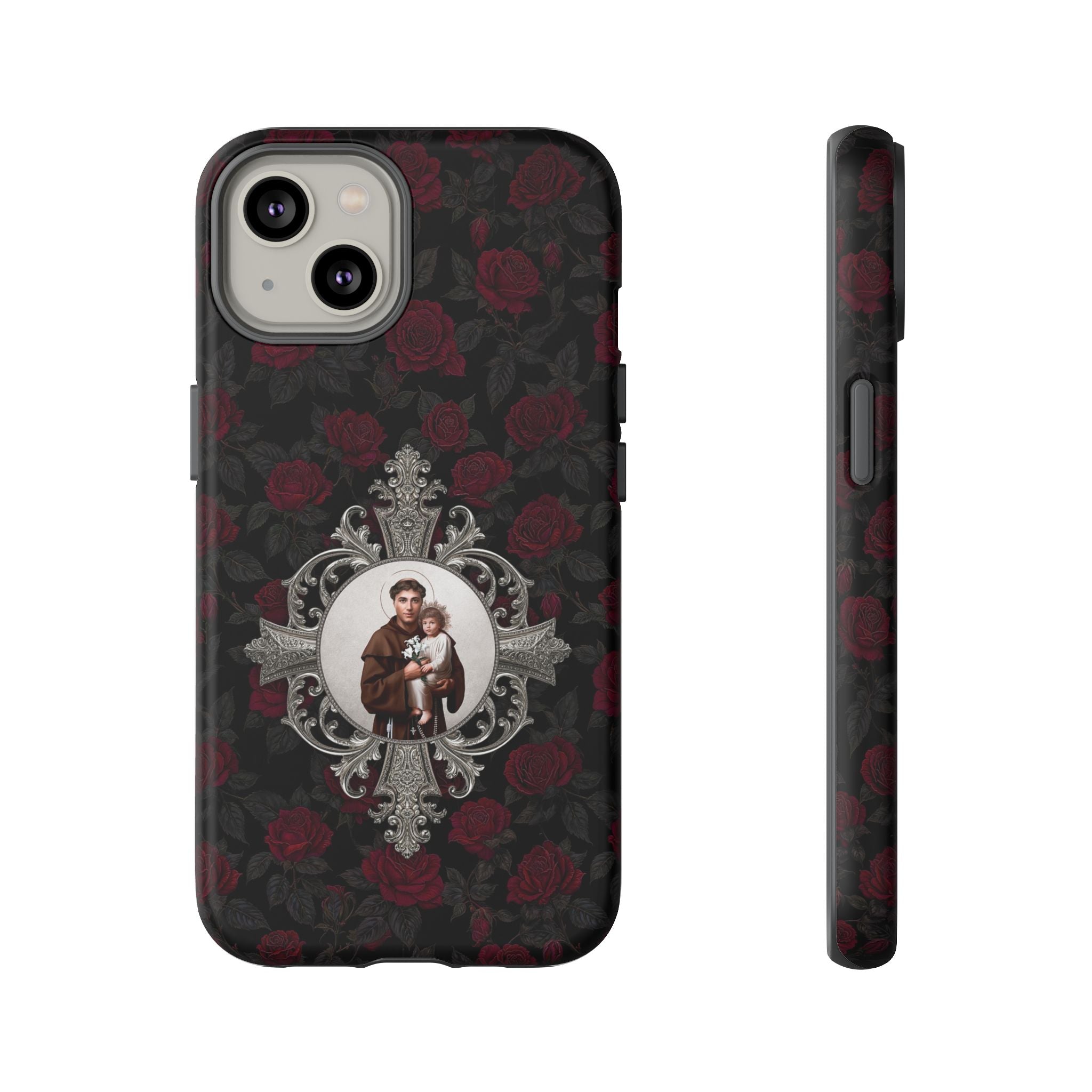 St. Anthony of Padua Hard Phone Case (Roses) - VENXARA®