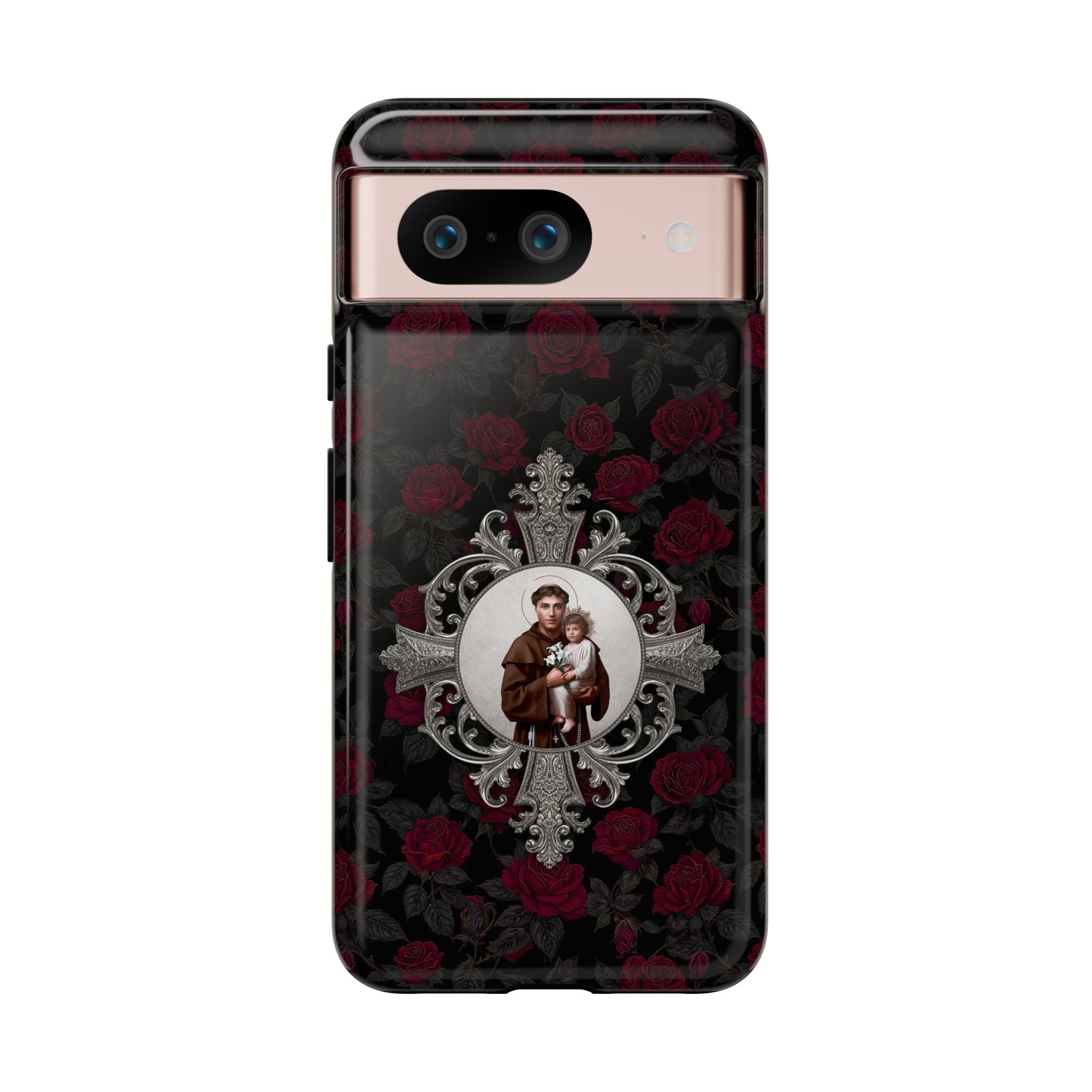 St. Anthony of Padua Hard Phone Case (Roses) - VENXARA®