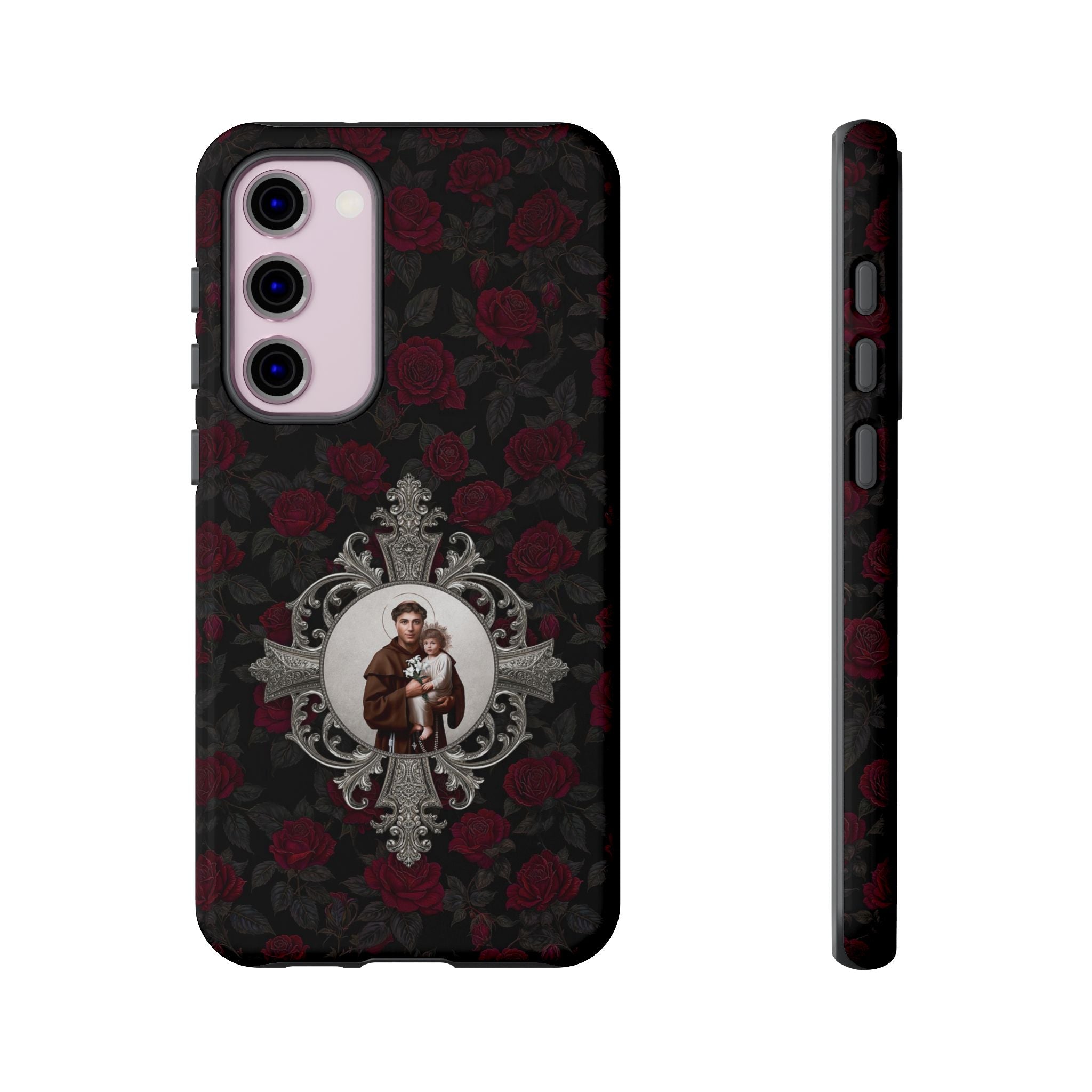St. Anthony of Padua Hard Phone Case (Roses) - VENXARA®