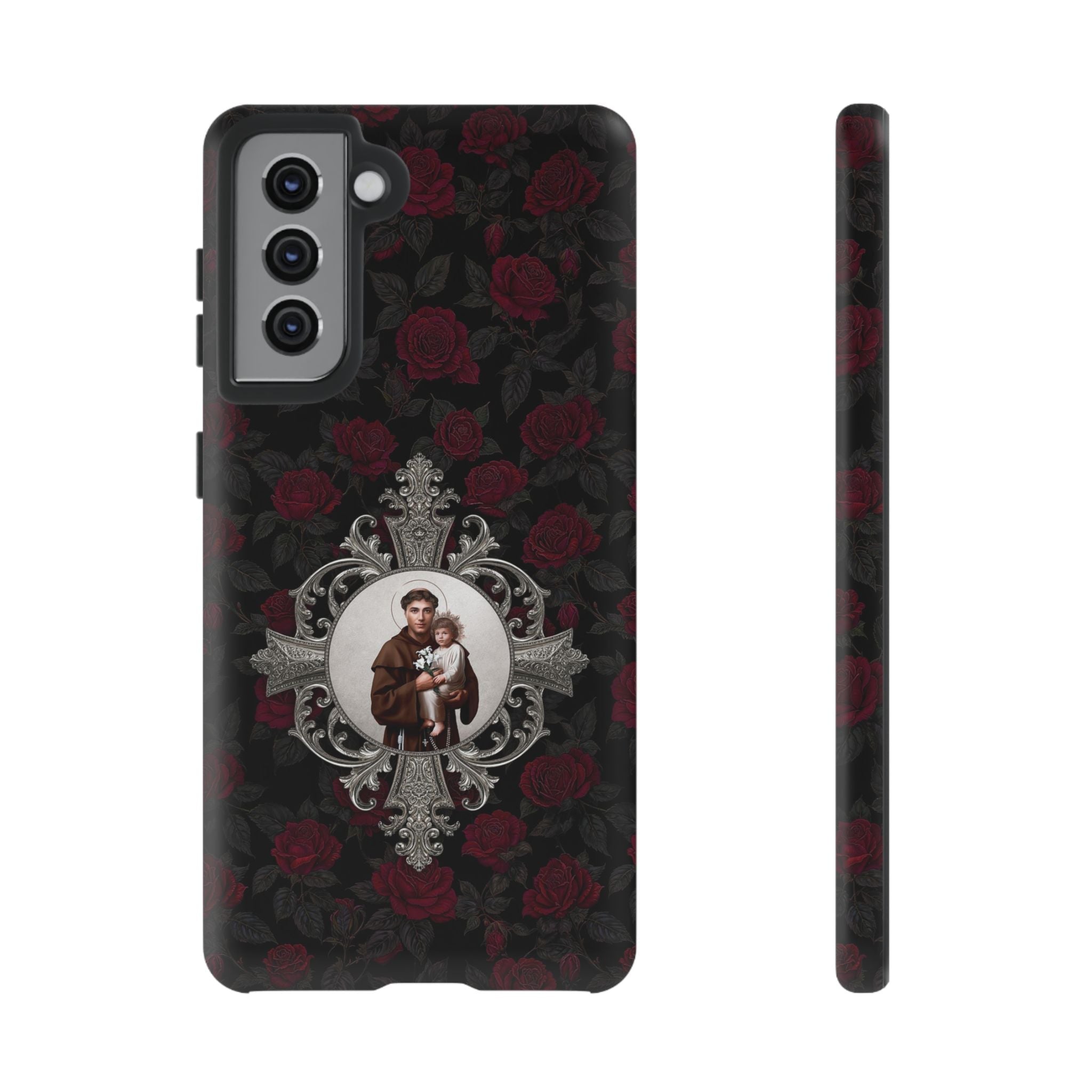 St. Anthony of Padua Hard Phone Case (Roses) - VENXARA®