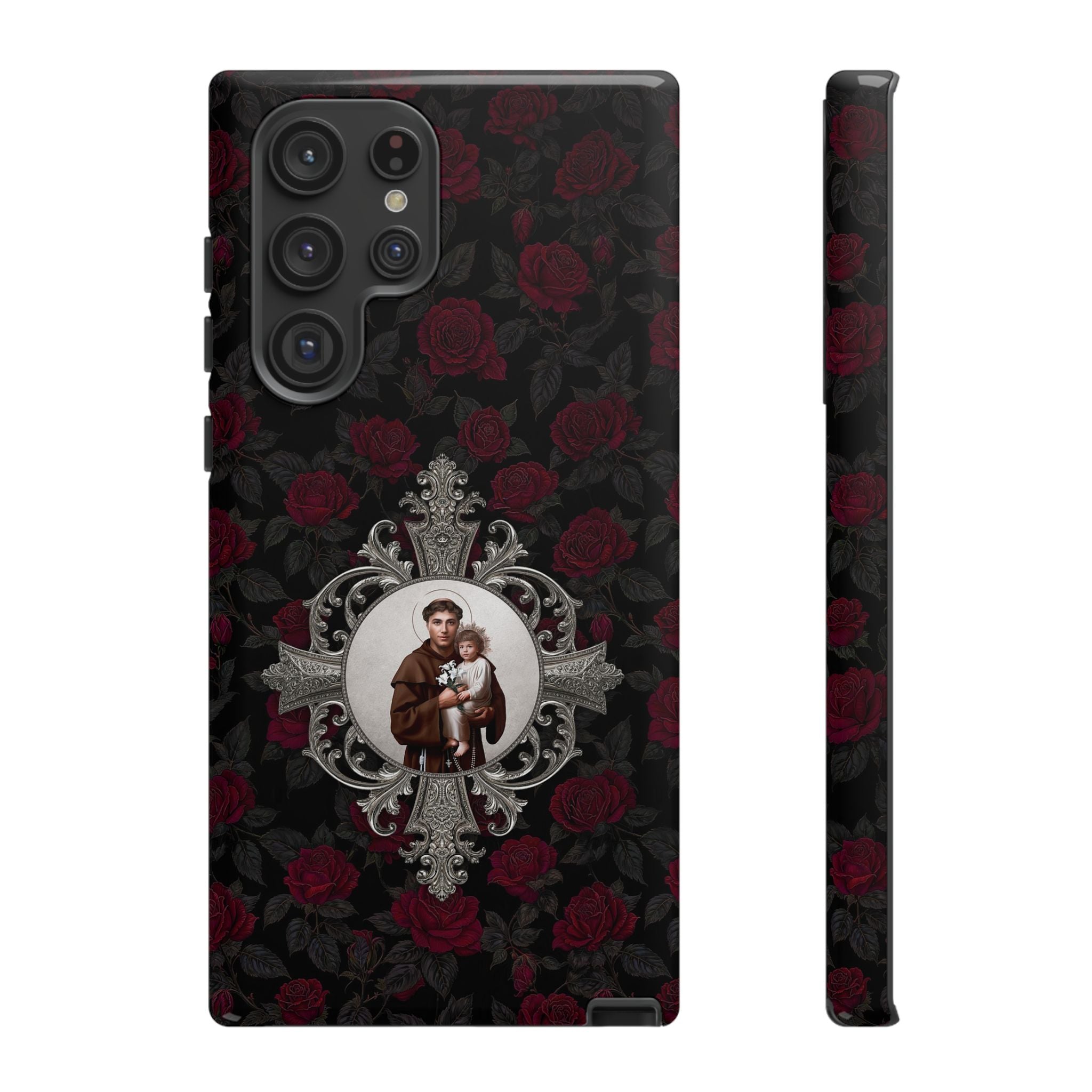 St. Anthony of Padua Hard Phone Case (Roses) - VENXARA®