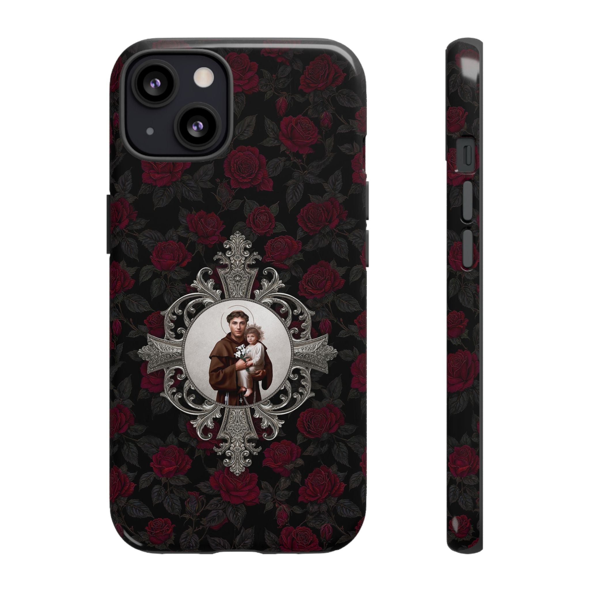 St. Anthony of Padua Hard Phone Case (Roses) - VENXARA®