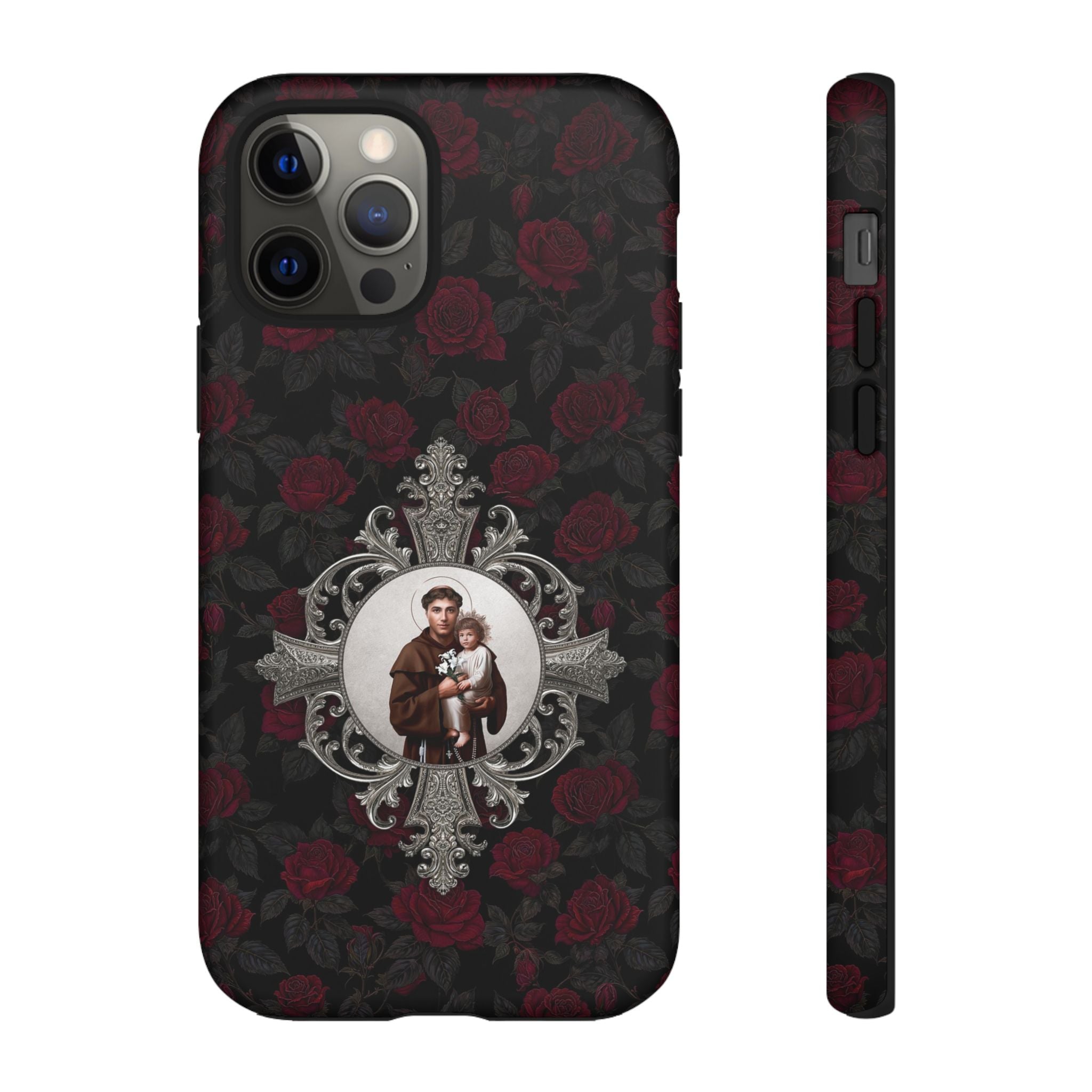 St. Anthony of Padua Hard Phone Case (Roses) - VENXARA®