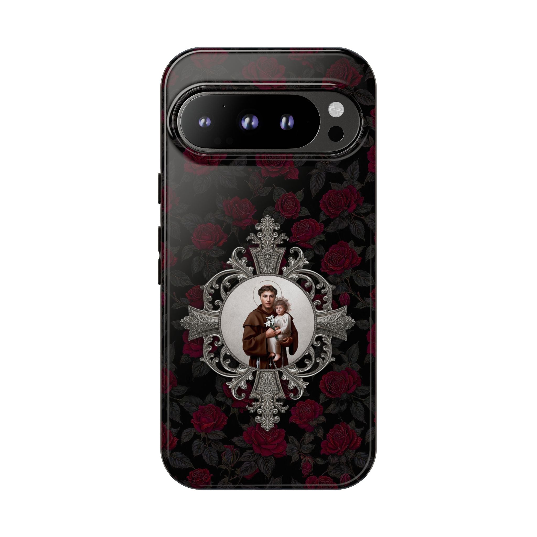 St. Anthony of Padua Hard Phone Case (Roses) - VENXARA®