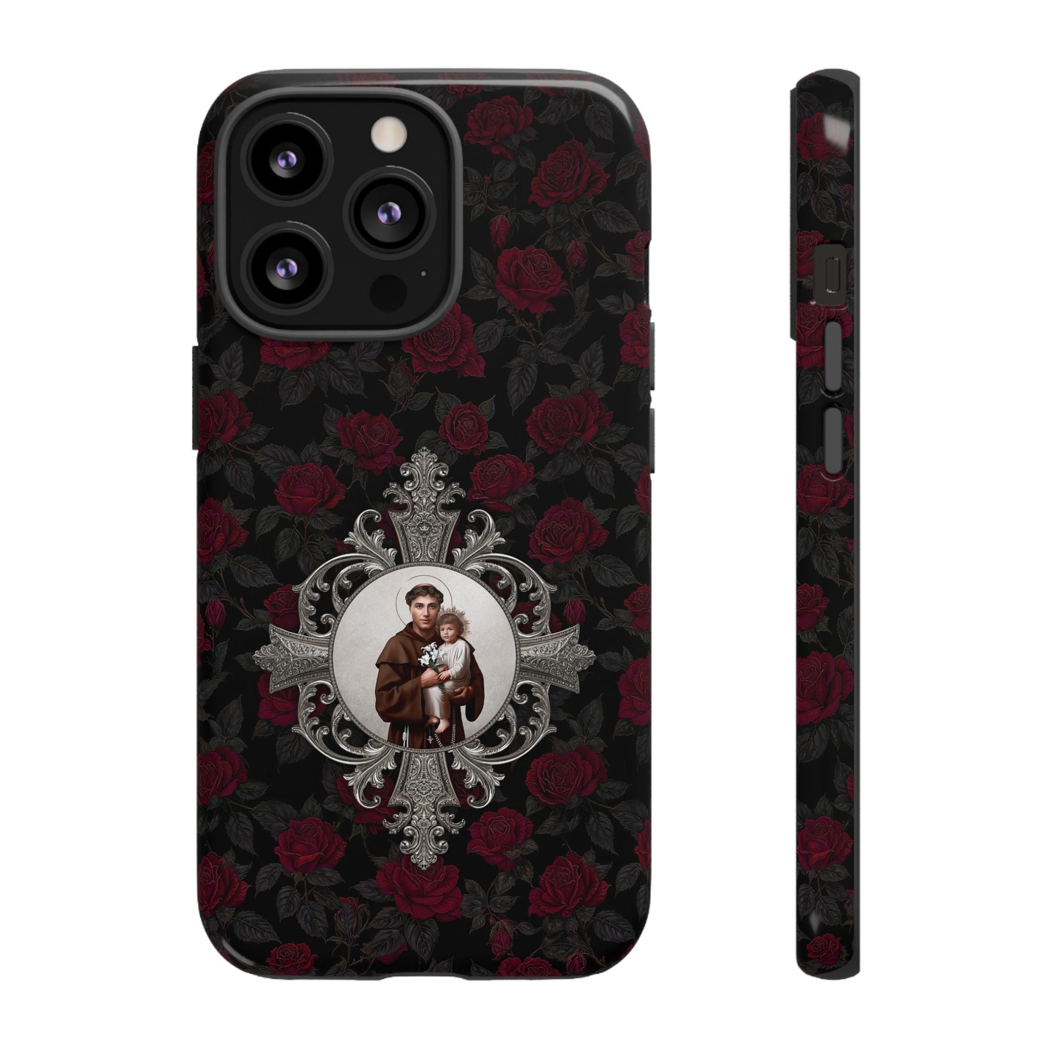 St. Anthony of Padua Hard Phone Case (Roses) - VENXARA®