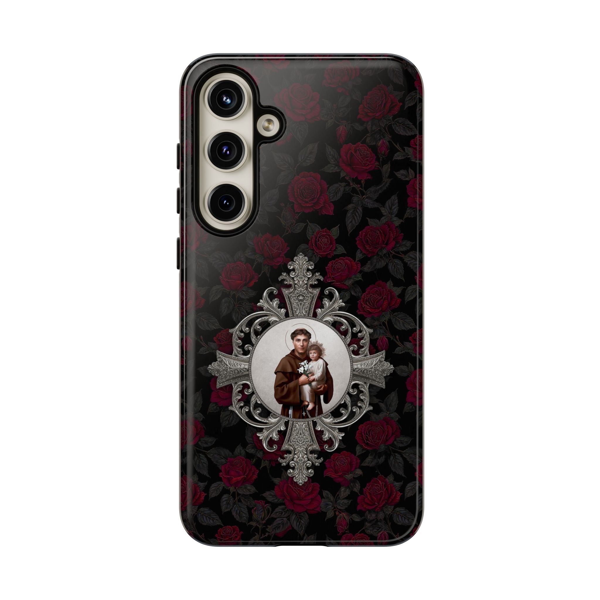 St. Anthony of Padua Hard Phone Case (Roses) - VENXARA®