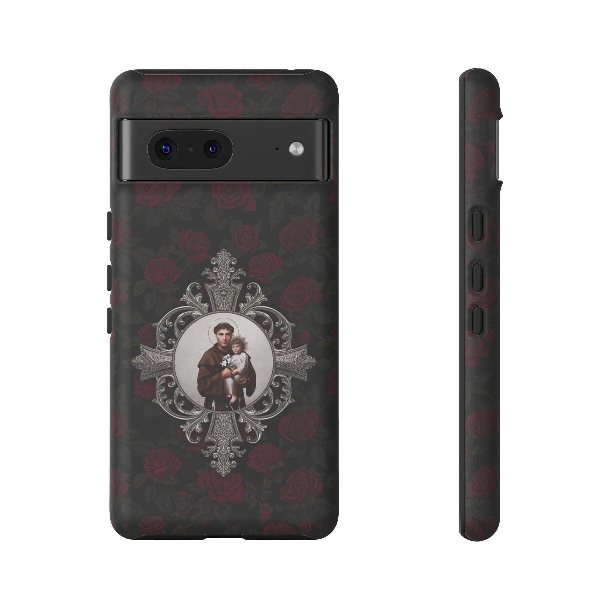 St. Anthony of Padua Hard Phone Case (Roses) - VENXARA®