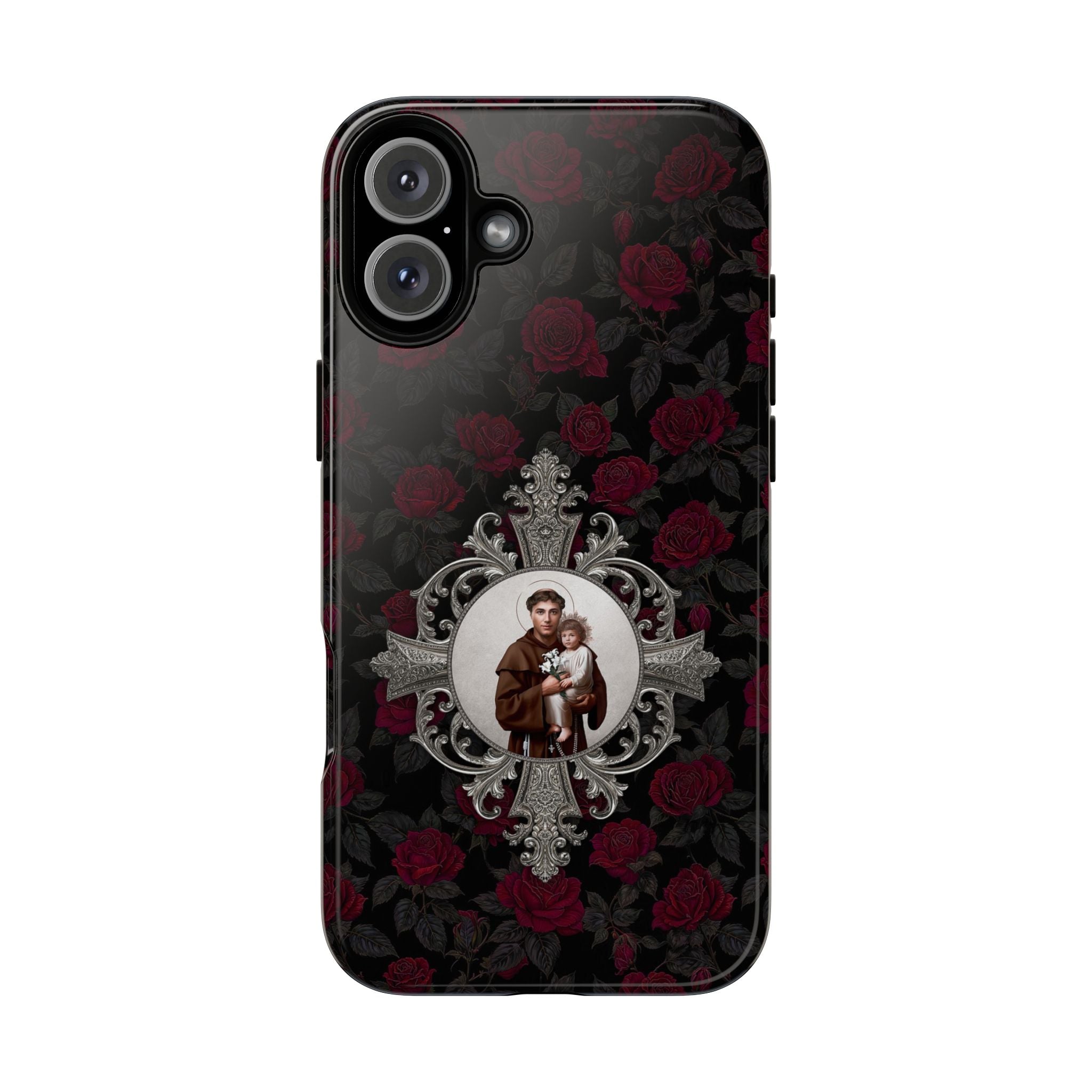 St. Anthony of Padua Hard Phone Case (Roses) - VENXARA®