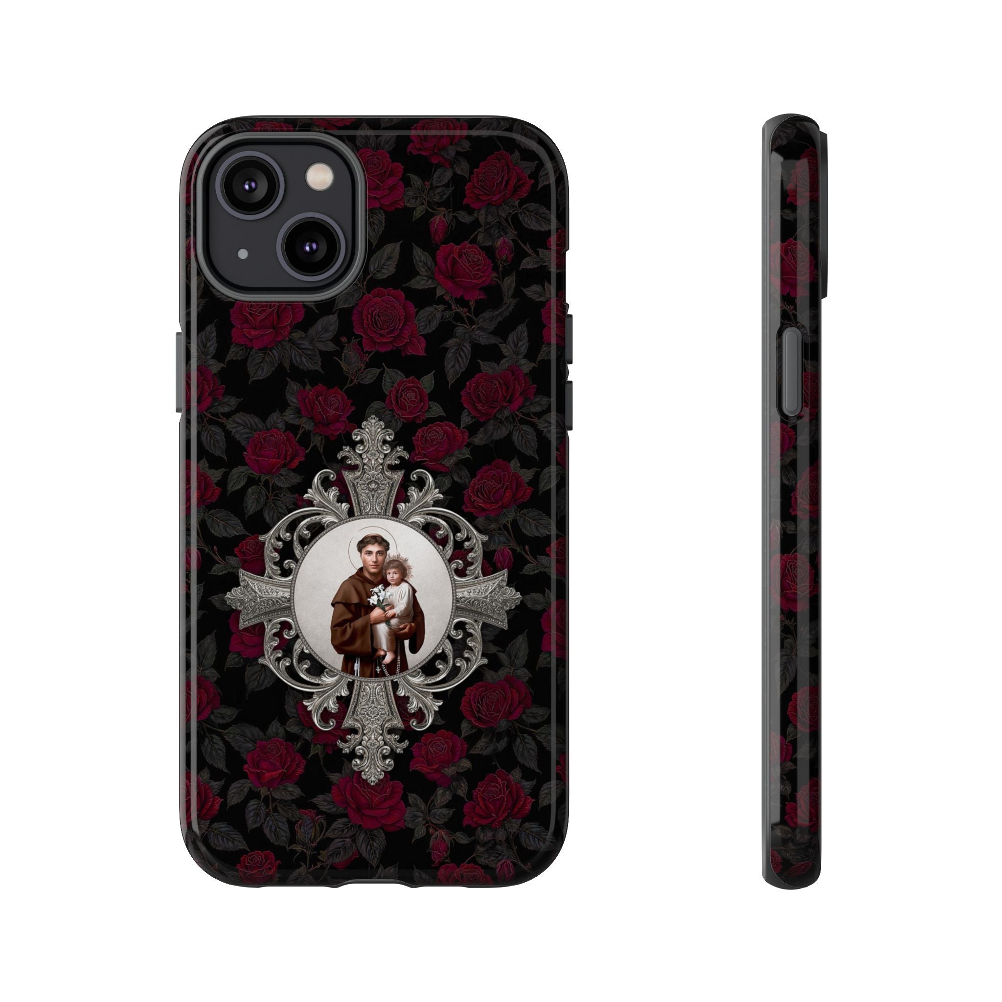 St. Anthony of Padua Hard Phone Case (Roses) - VENXARA®