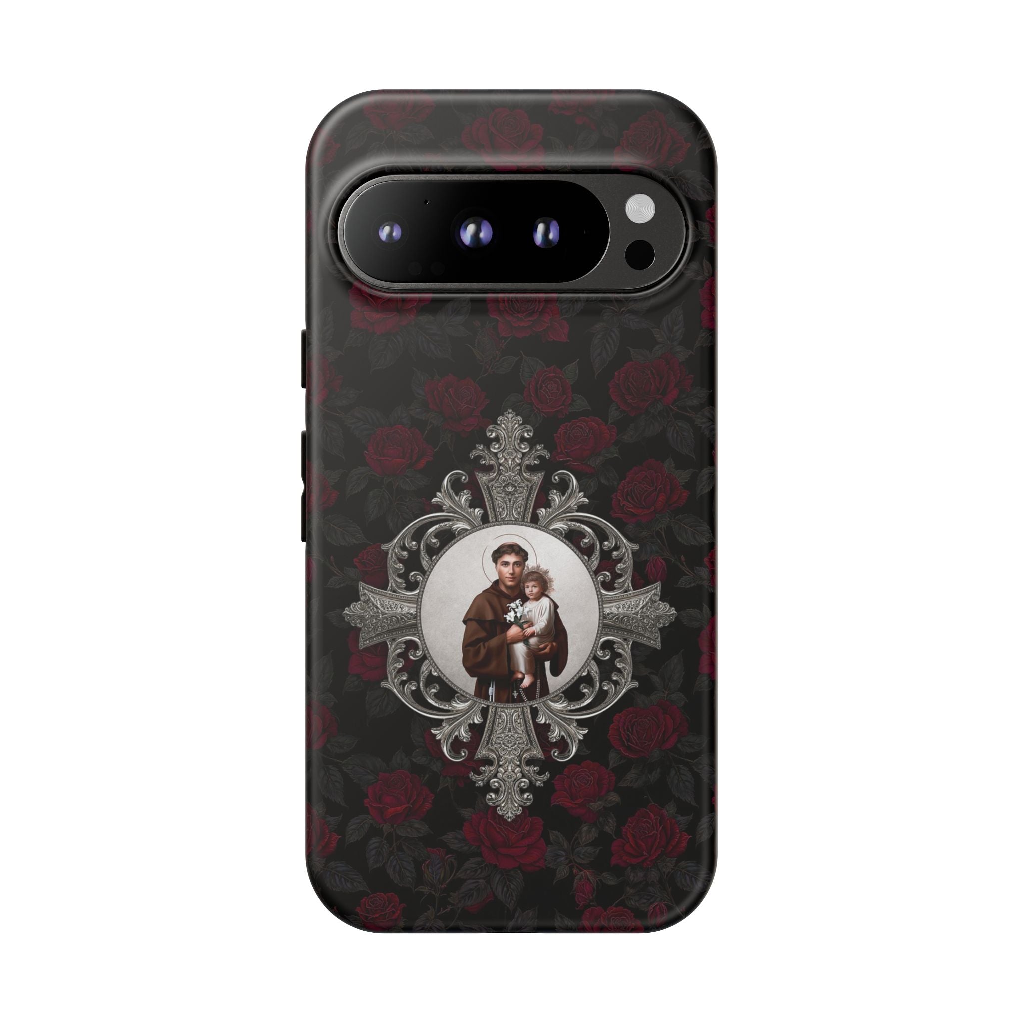 St. Anthony of Padua Hard Phone Case (Roses) - VENXARA®