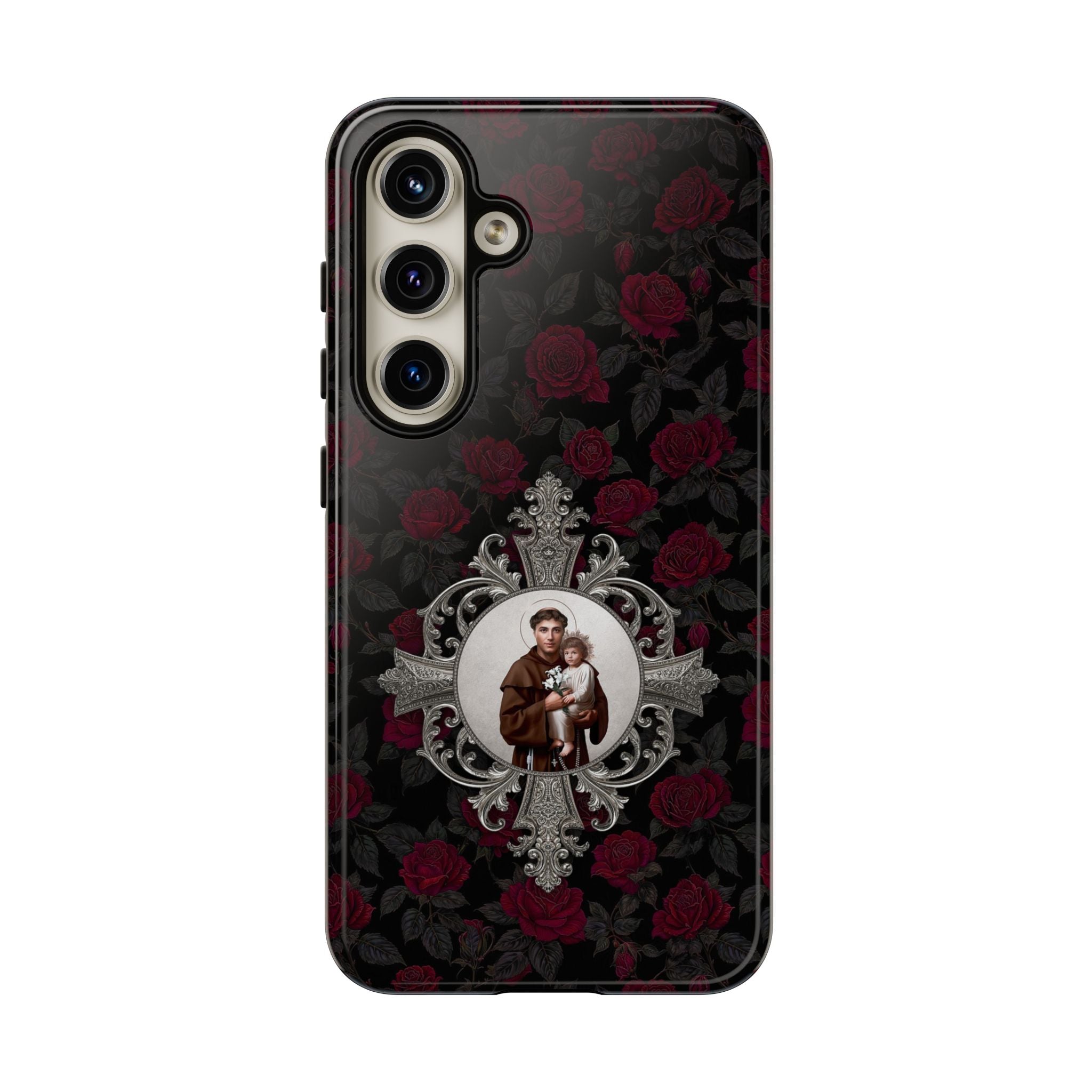 St. Anthony of Padua Hard Phone Case (Roses) - VENXARA®