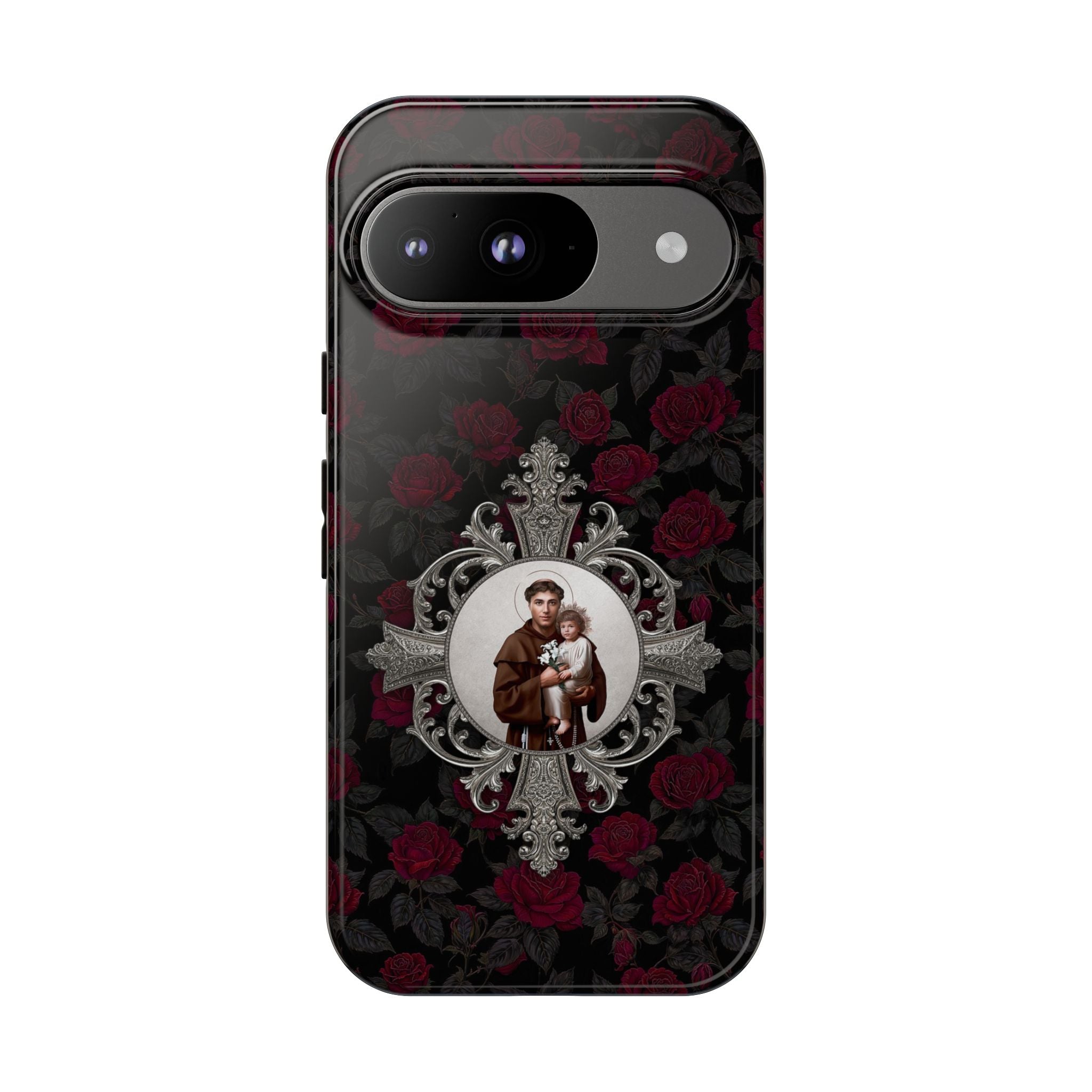 St. Anthony of Padua Hard Phone Case (Roses) - VENXARA®