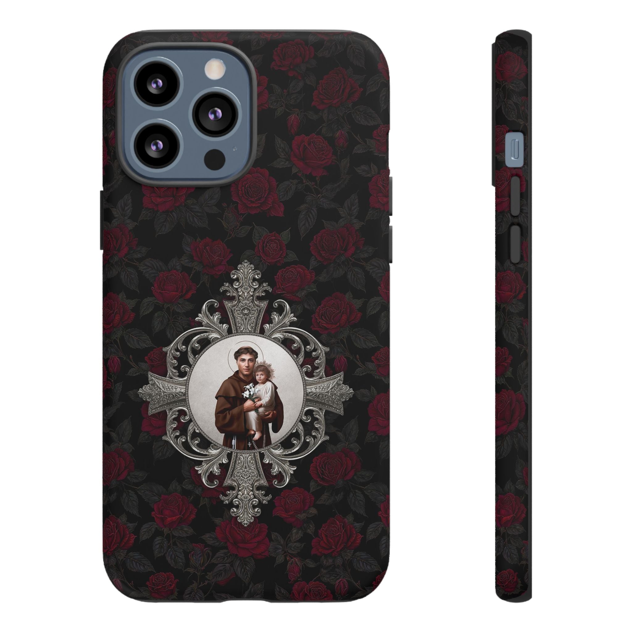 St. Anthony of Padua Hard Phone Case (Roses) - VENXARA®