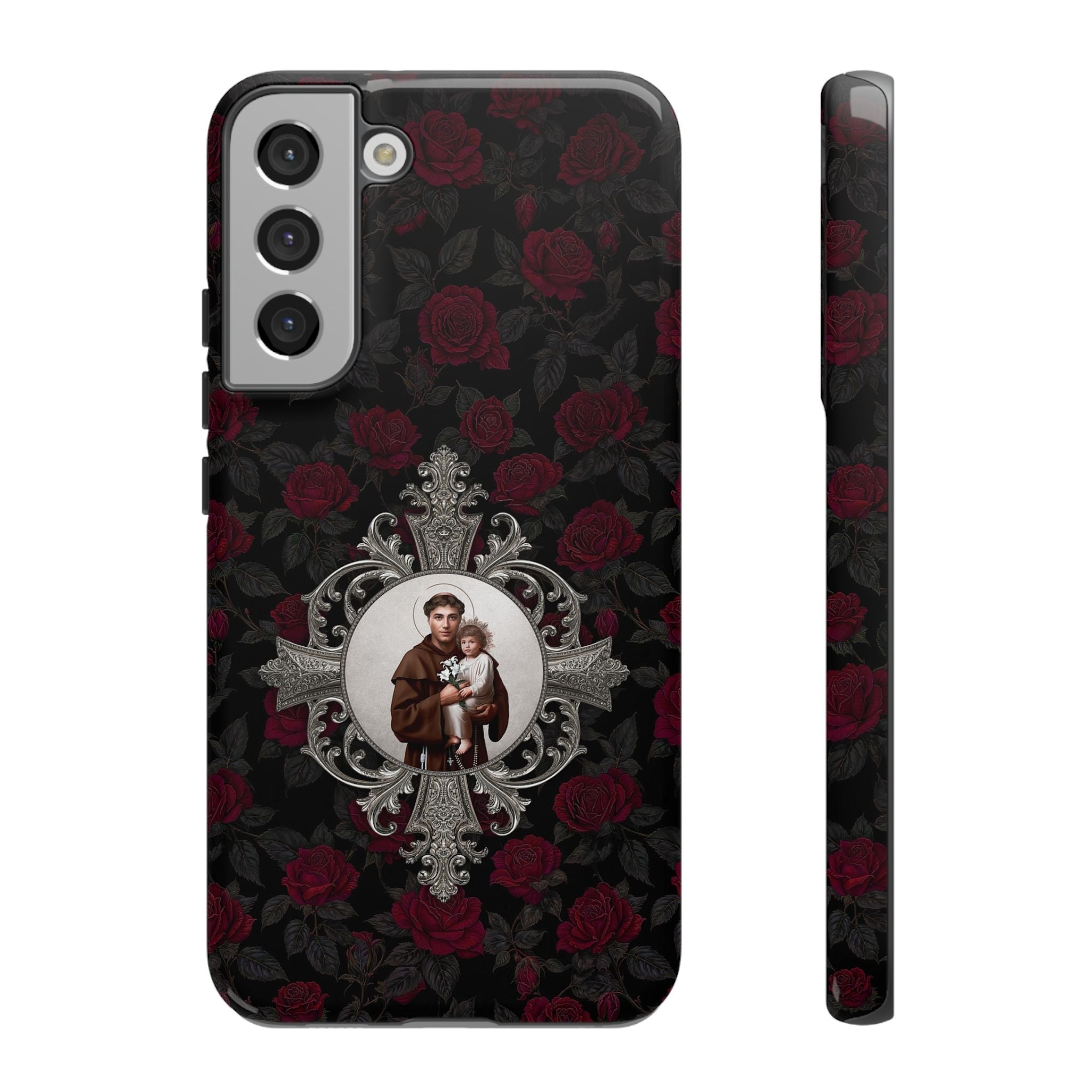 St. Anthony of Padua Hard Phone Case (Roses) - VENXARA®