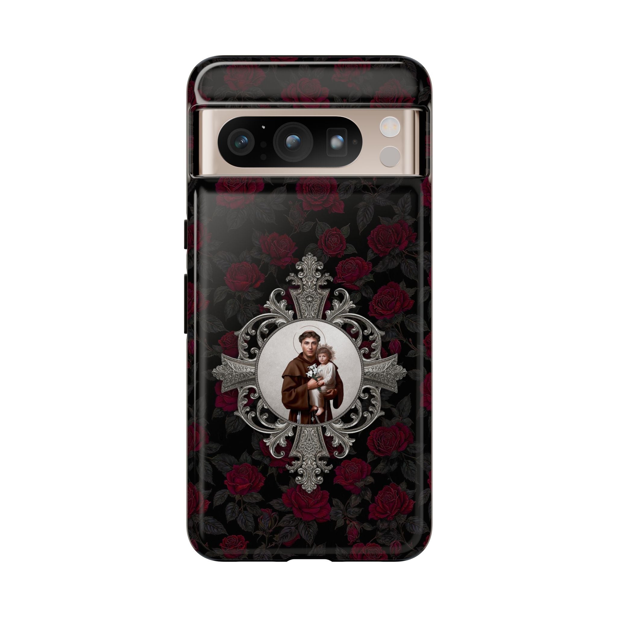 St. Anthony of Padua Hard Phone Case (Roses) - VENXARA®