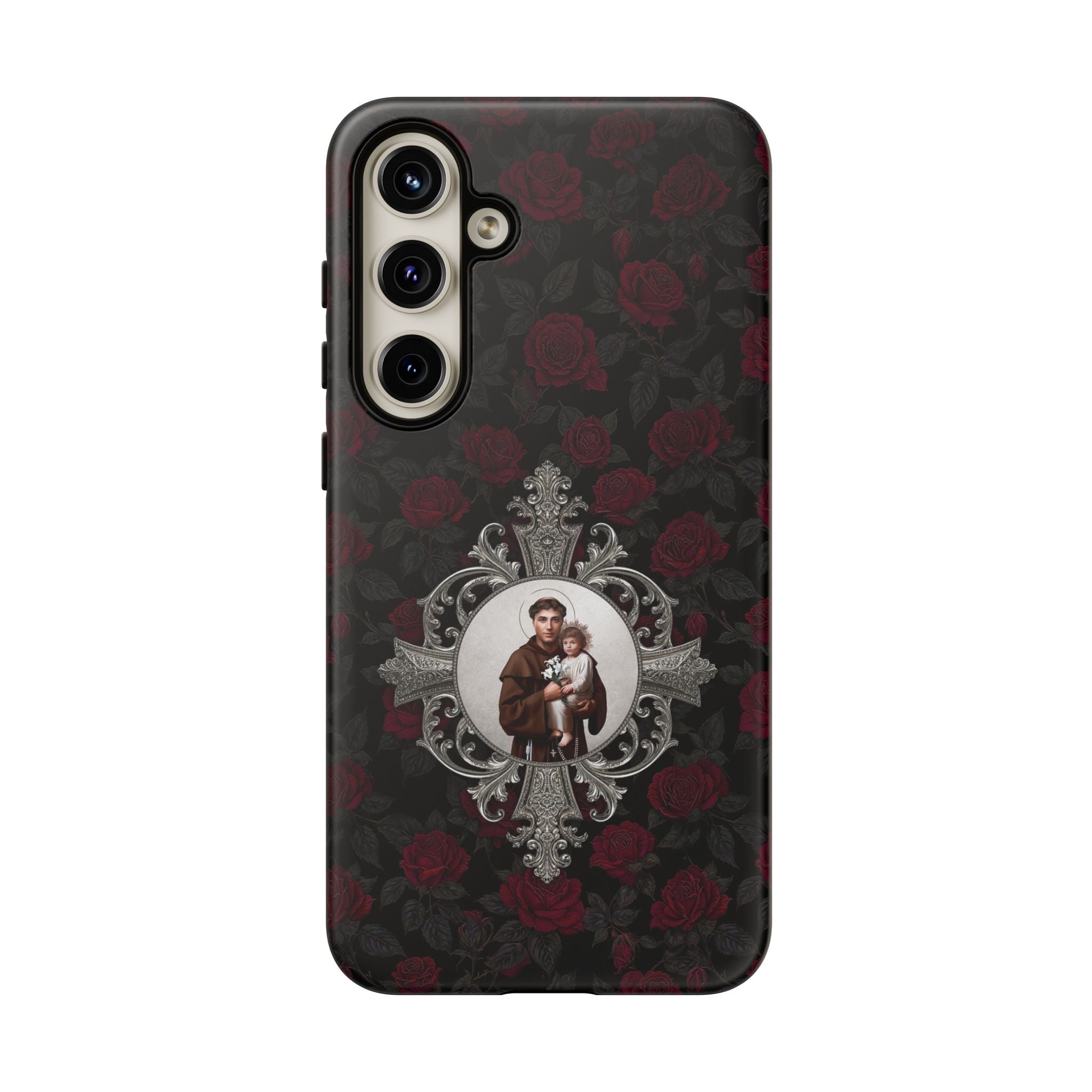 St. Anthony of Padua Hard Phone Case (Roses) - VENXARA®